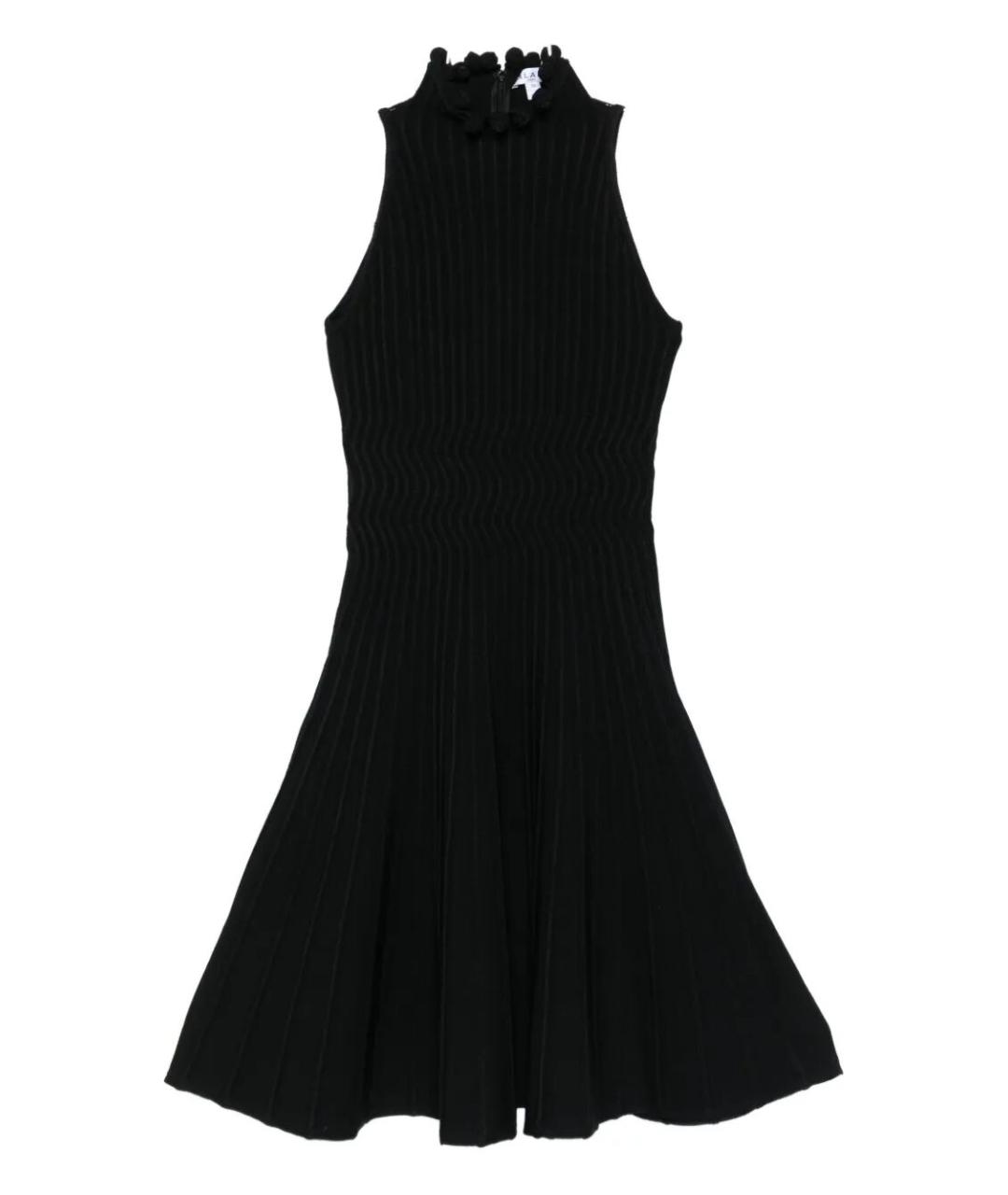 ALAIA Черное вискозное коктейльное платье, фото 1