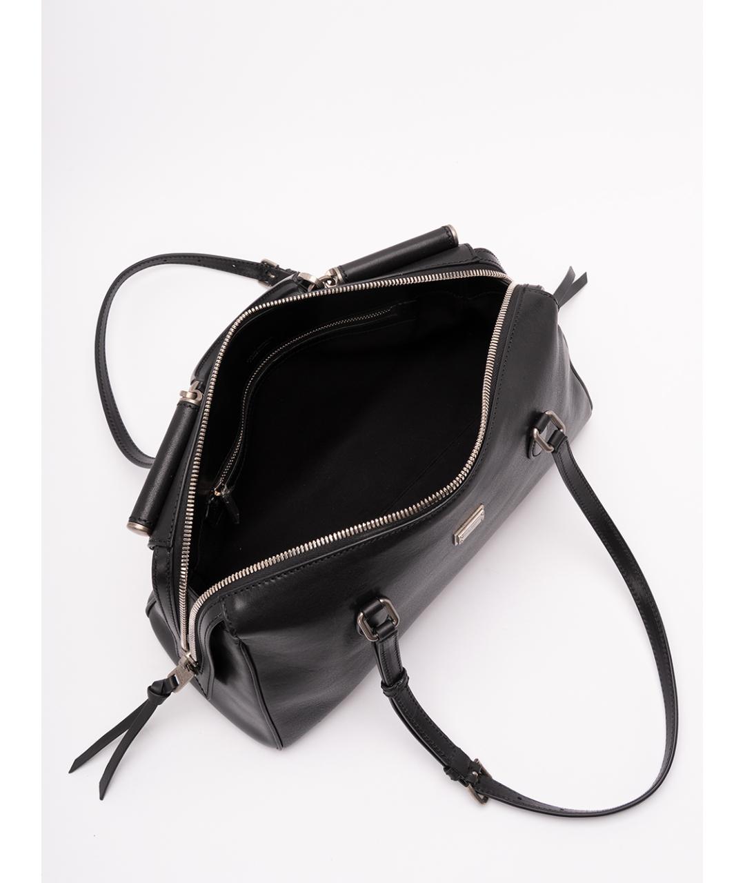 DOLCE&GABBANA Черная кожаная сумка тоут, фото 6