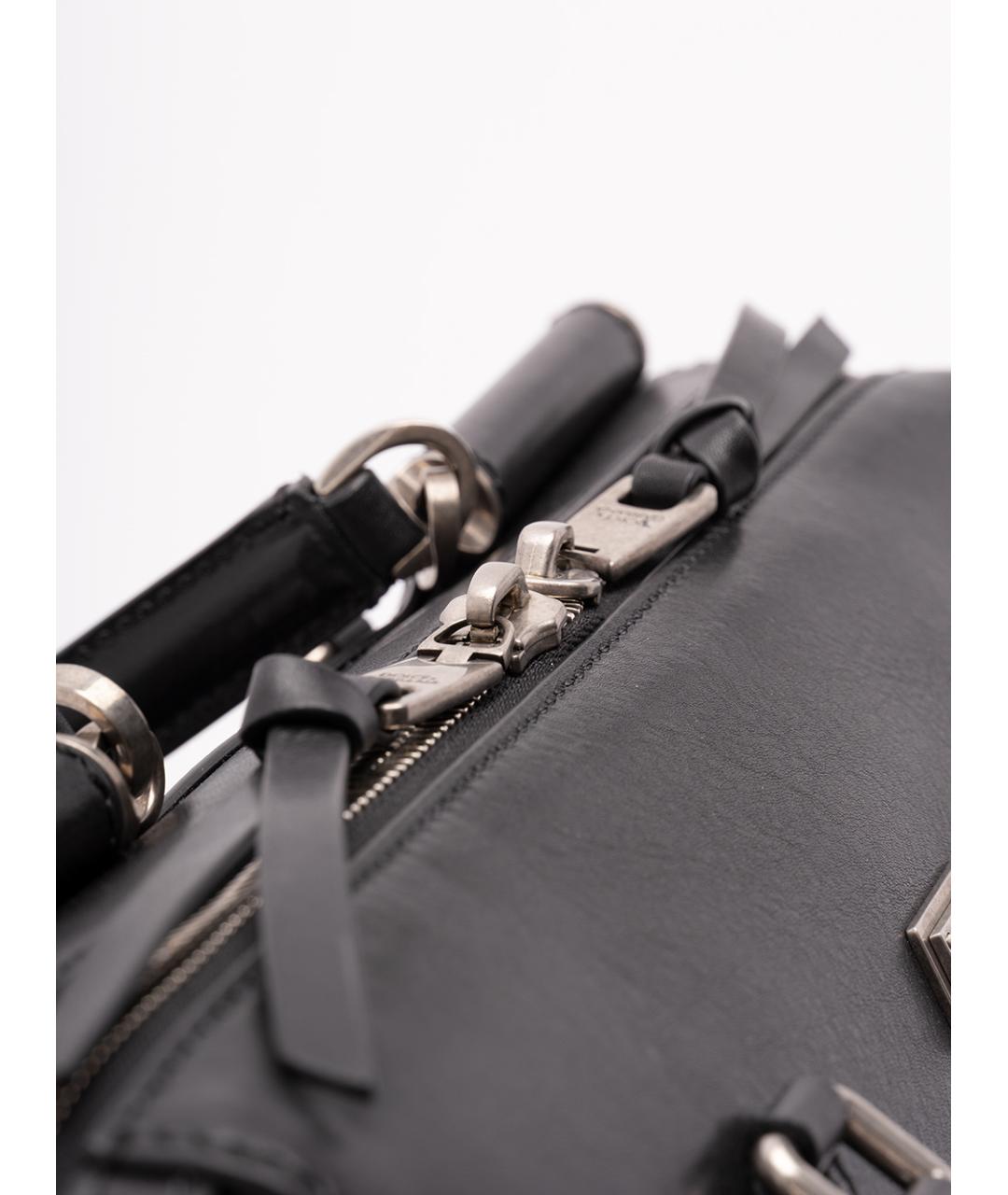 DOLCE&GABBANA Черная кожаная сумка тоут, фото 4