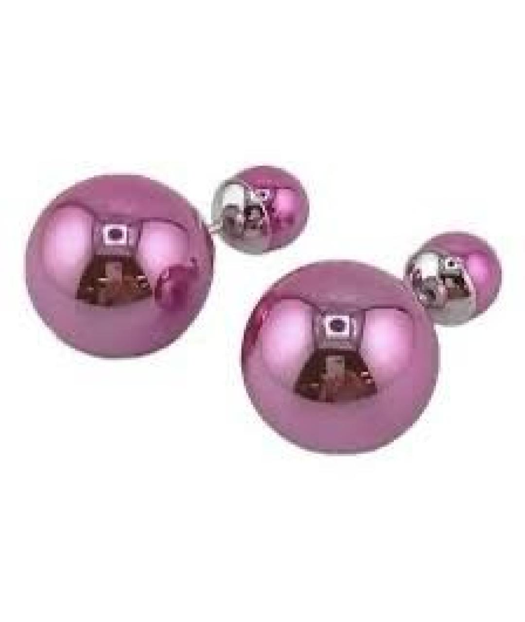 CHRISTIAN DIOR Розовые металлические серьги, фото 1