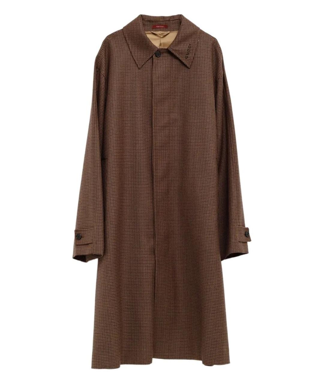 GUCCI Коричневое шерстяное пальто, фото 1