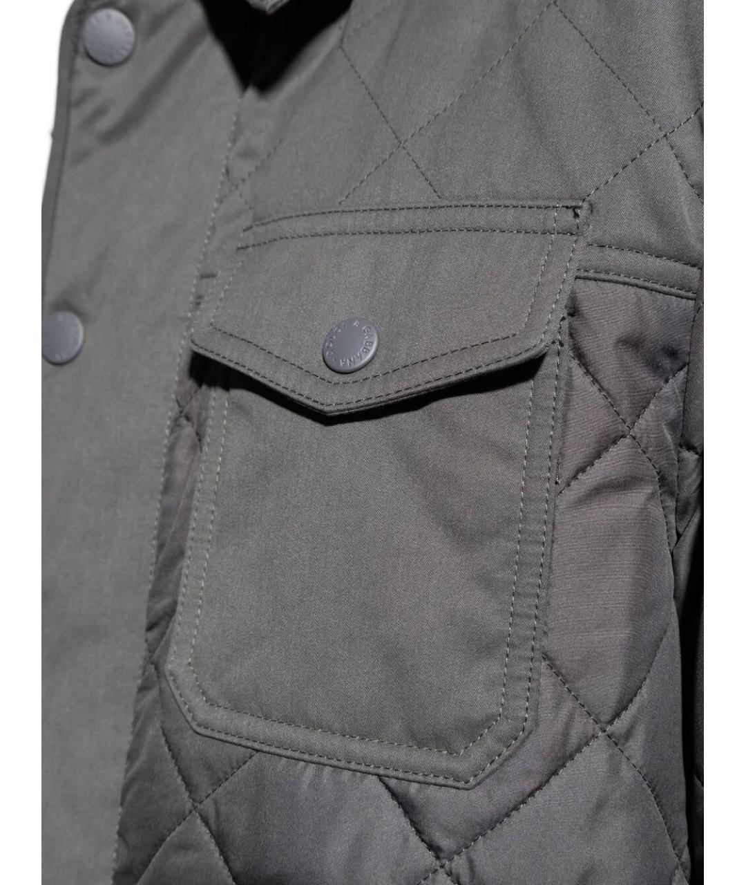 DOLCE&GABBANA Антрацитовая полиэстеровая куртка, фото 4
