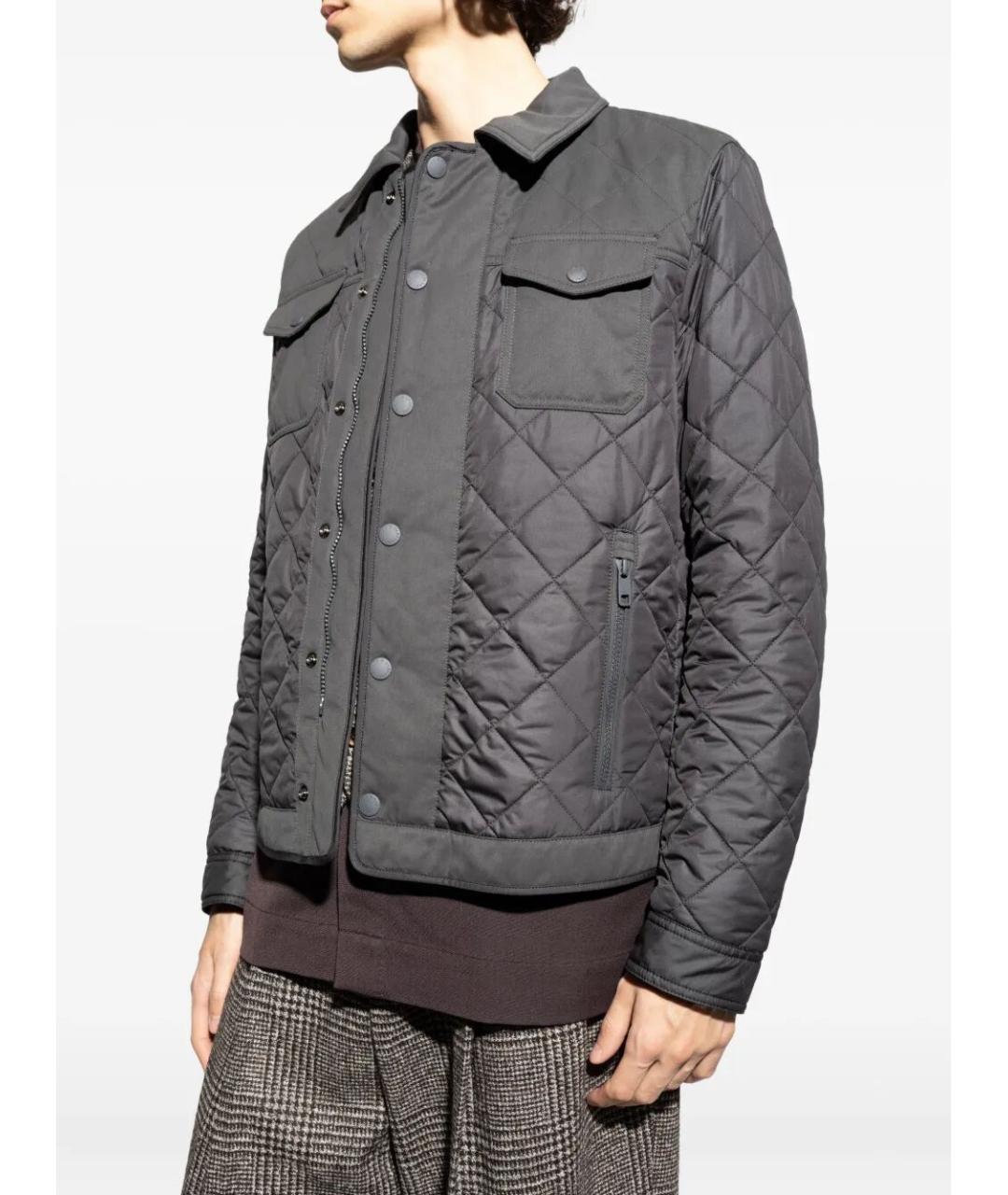 DOLCE&GABBANA Антрацитовая полиэстеровая куртка, фото 5