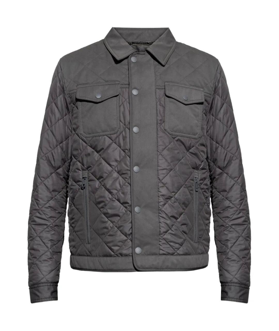 DOLCE&GABBANA Антрацитовая полиэстеровая куртка, фото 1