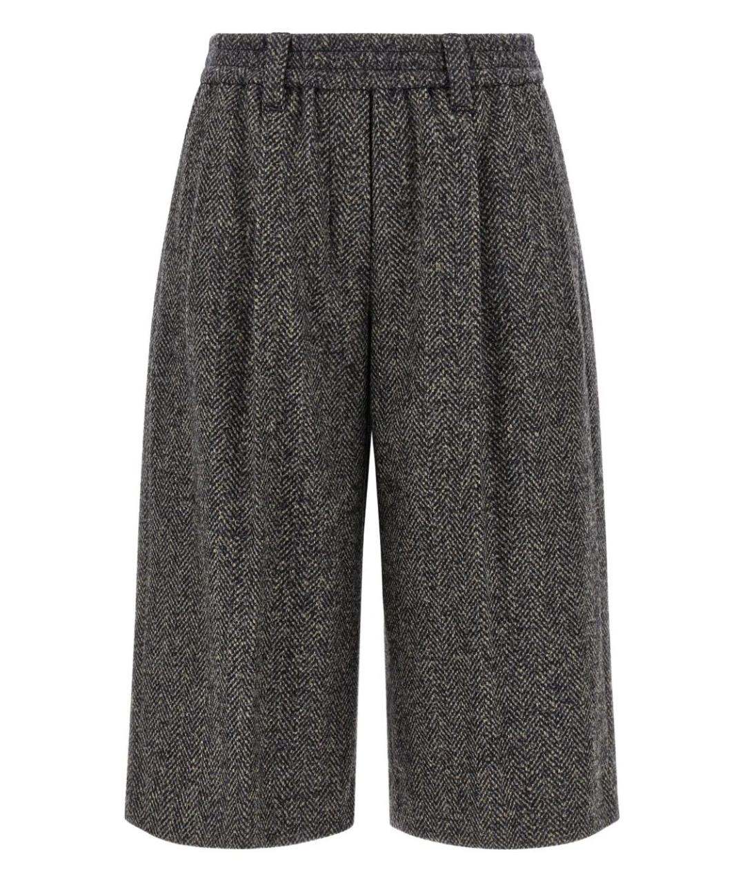 BRUNELLO CUCINELLI Серые шерстяные шорты, фото 1