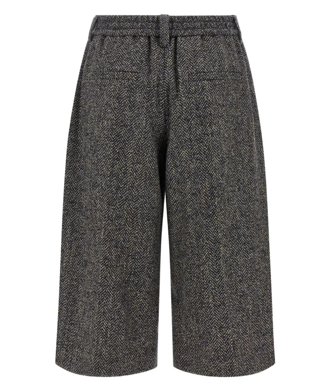 BRUNELLO CUCINELLI Серые шерстяные шорты, фото 4