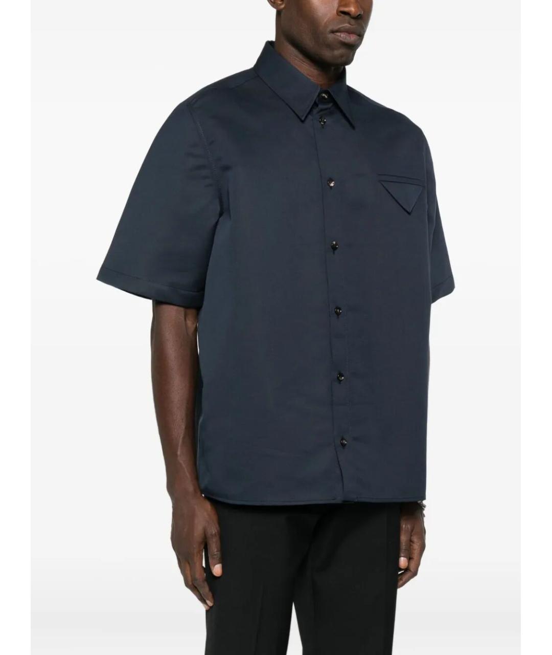 BOTTEGA VENETA Синяя хлопковая кэжуал рубашка, фото 3