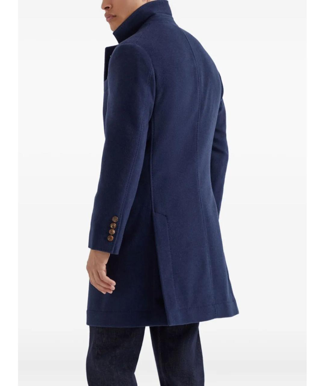 BRUNELLO CUCINELLI Синее кашемировое пальто, фото 3