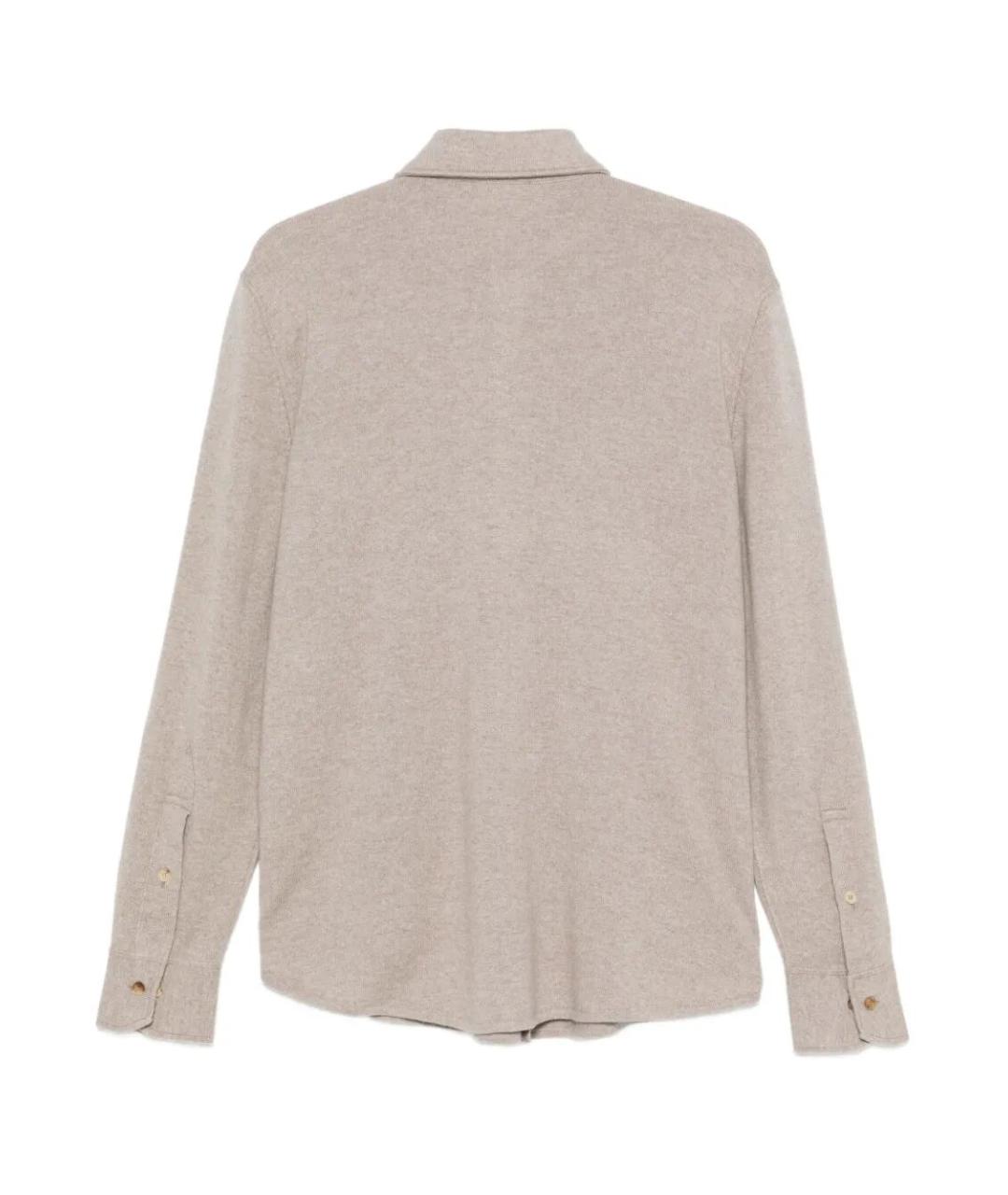 BRUNELLO CUCINELLI Бежевое поло с коротким рукавом, фото 2