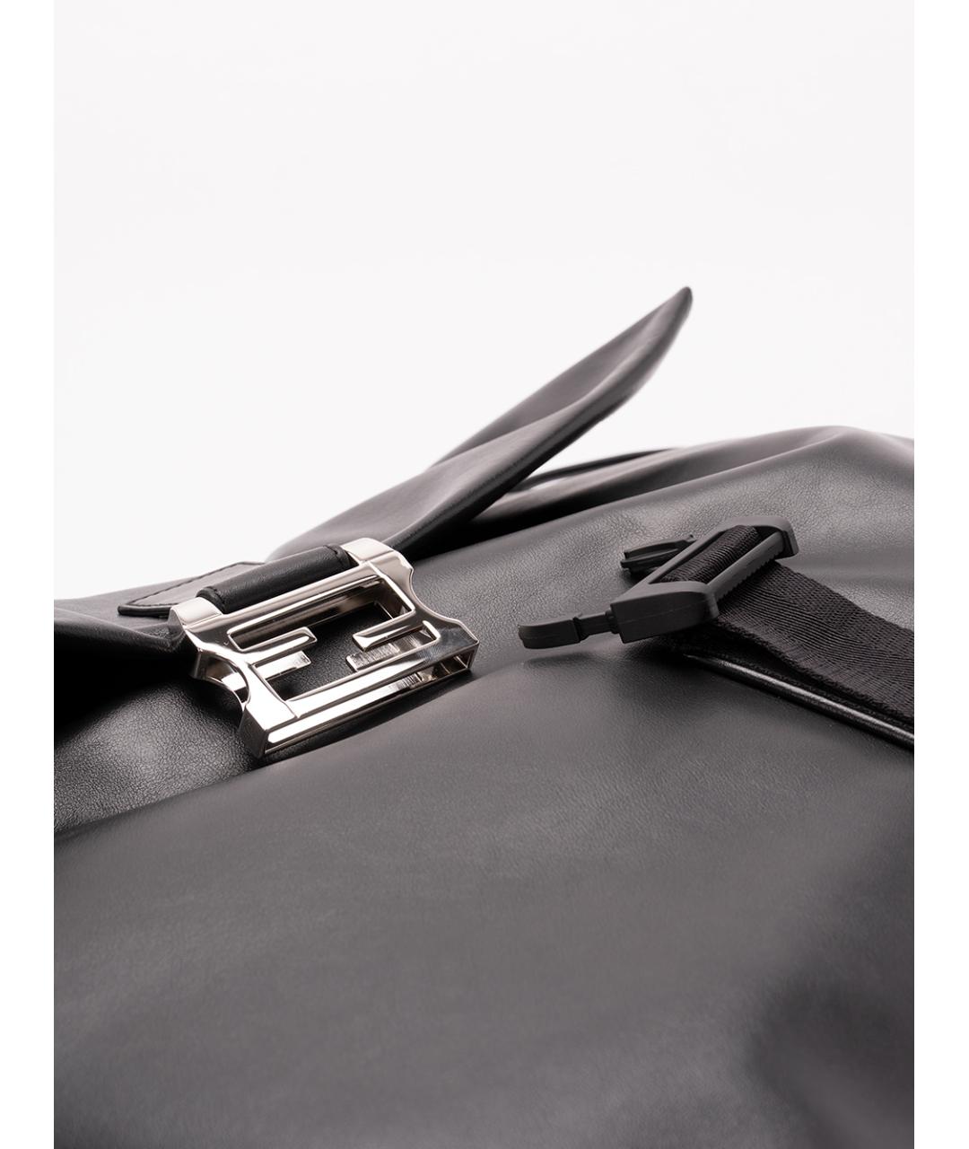 FENDI Черная кожаная сумка на плечо, фото 4
