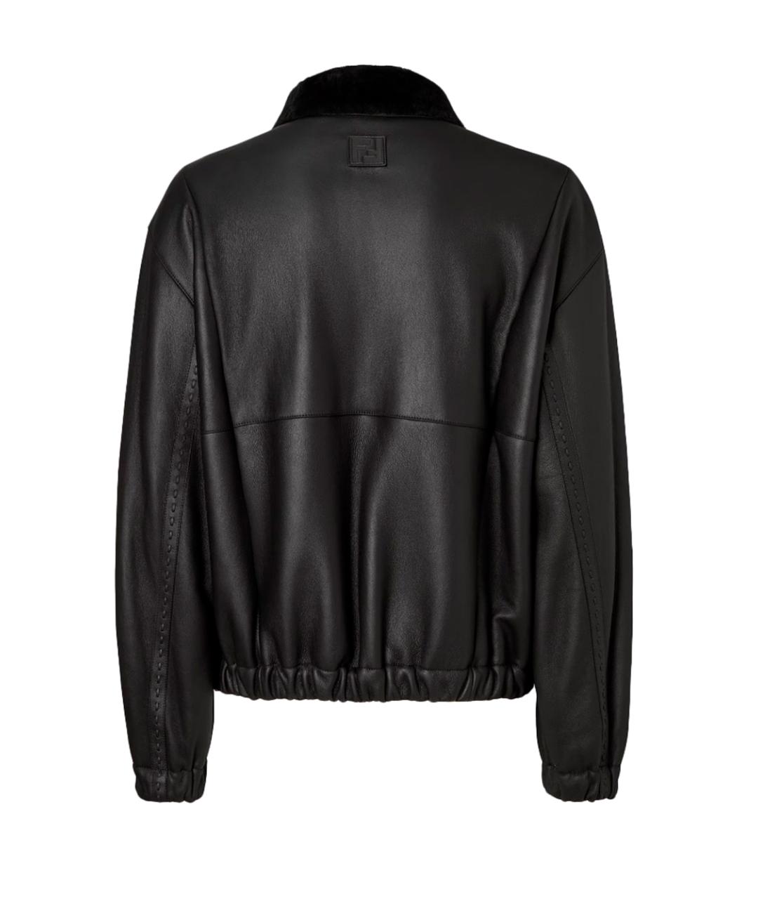 FENDI Черная кожаная дубленка/шуба, фото 2