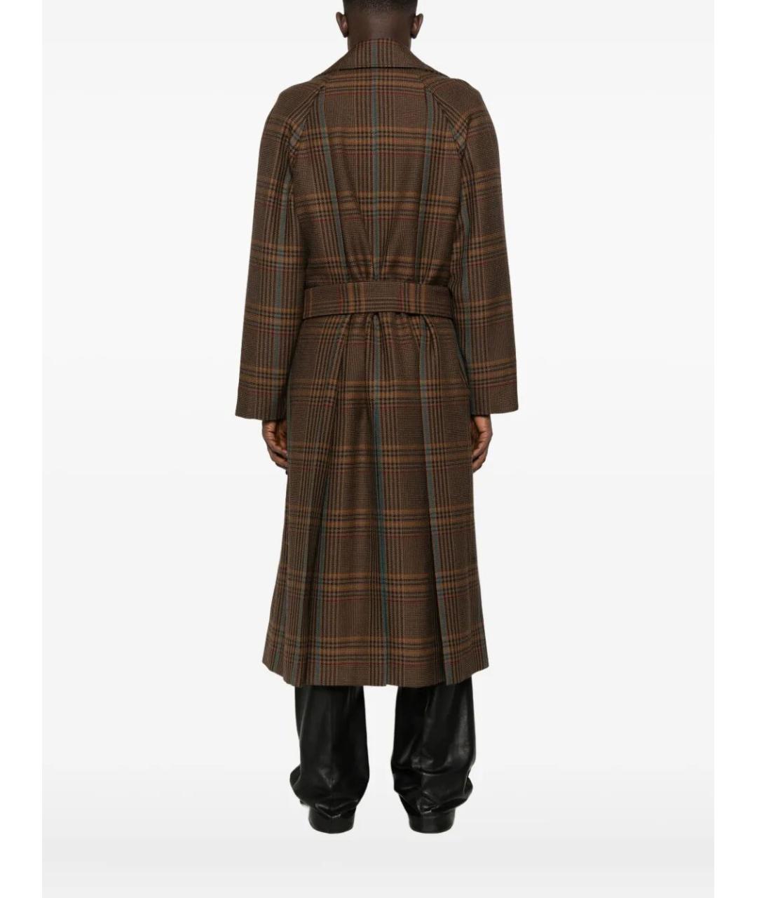 SAINT LAURENT Коричневый шерстяной пиджак, фото 4