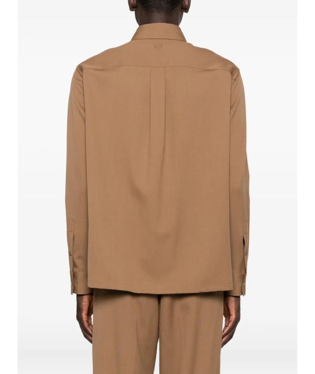 FENDI Бежевый шерстяной пиджак, фото 3