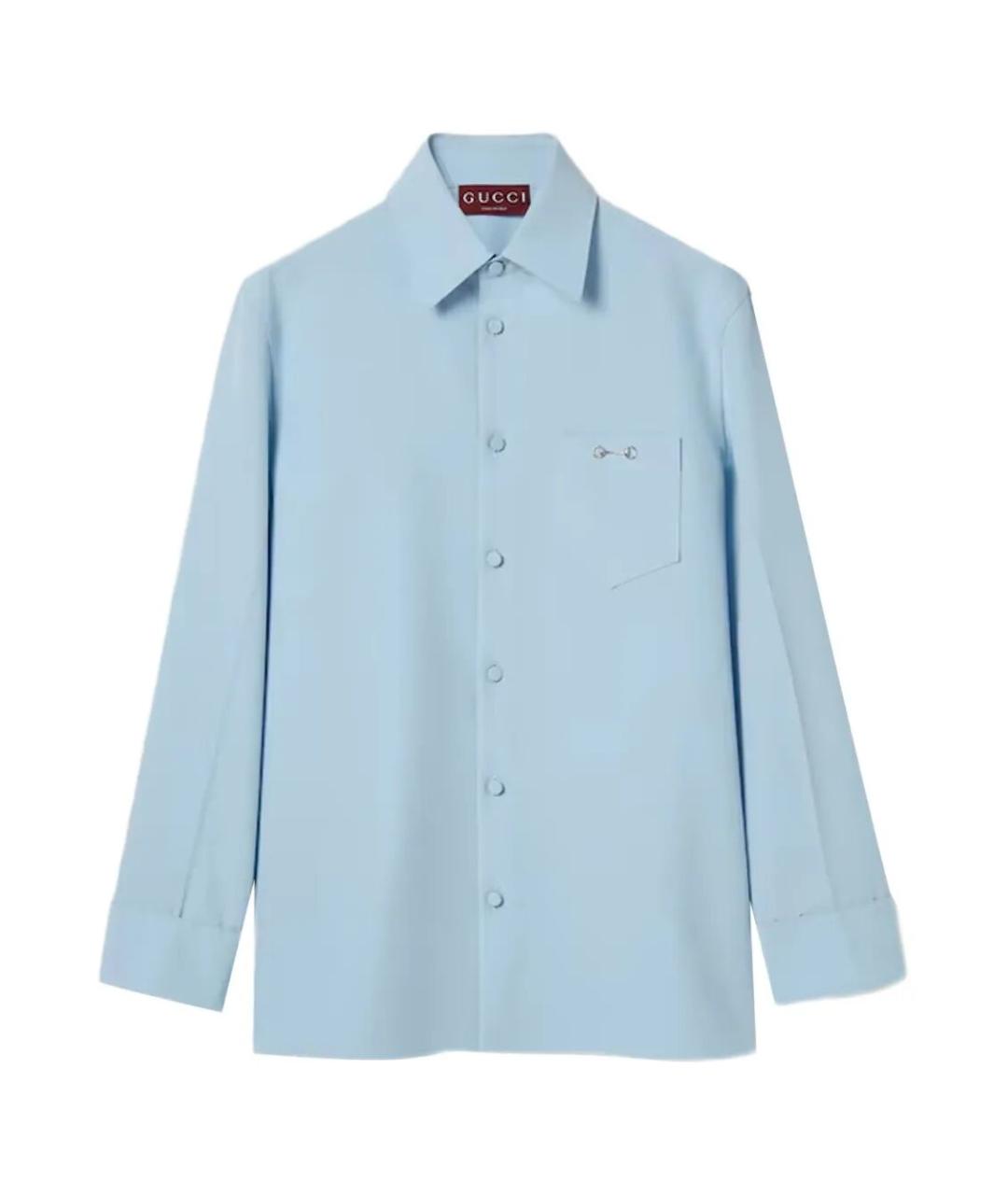 GUCCI Голубой полиэстеровый пиджак, фото 1