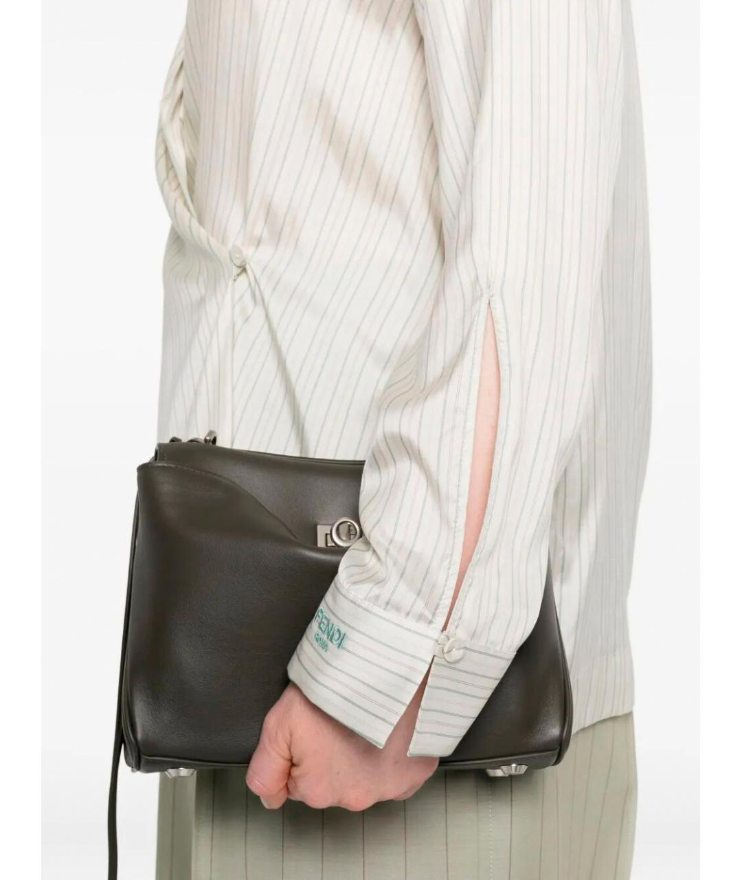 FENDI Белая шелковая рубашка, фото 3