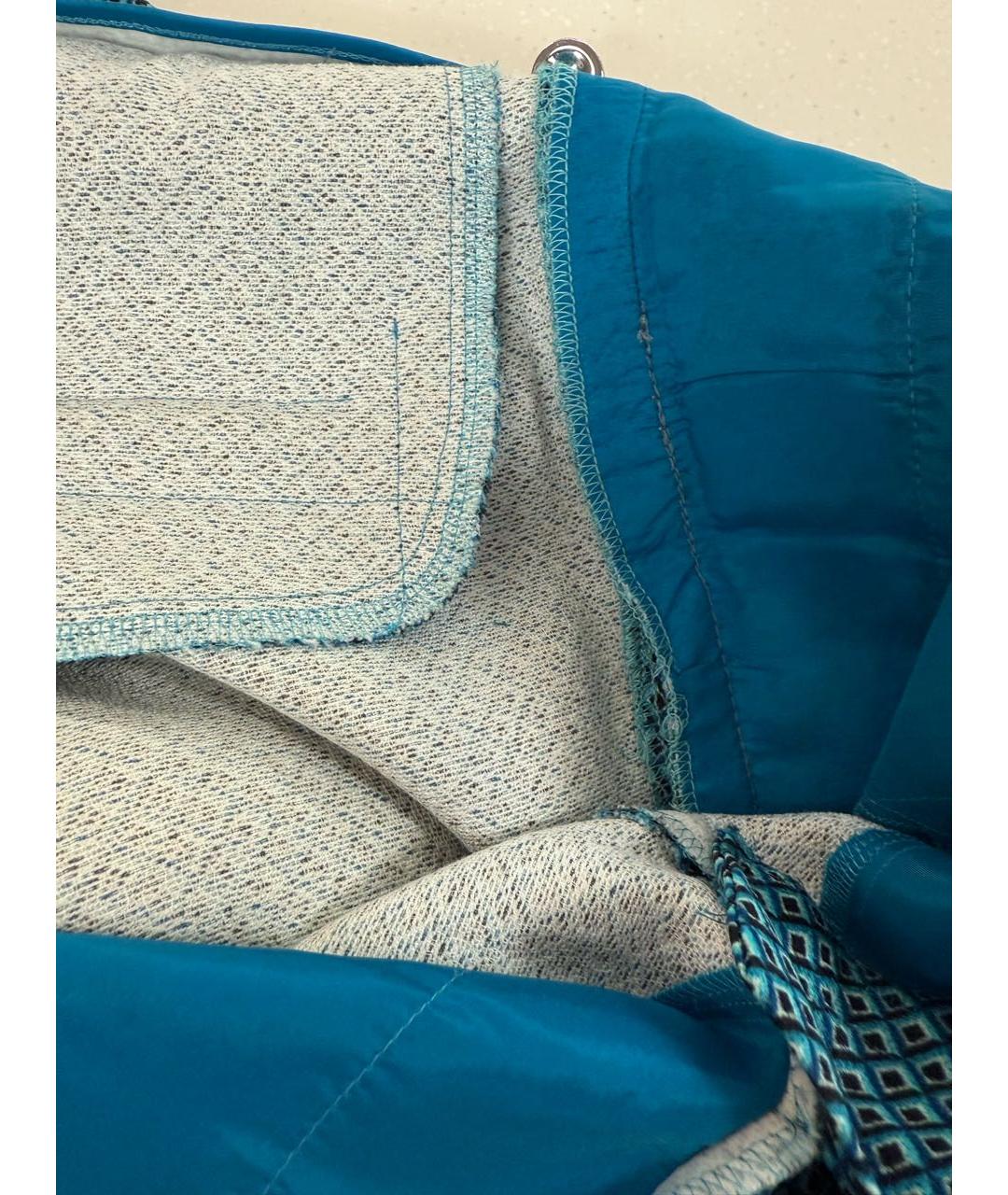 HUGO BOSS Бирюзовый хлопко-эластановый костюм с брюками, фото 7