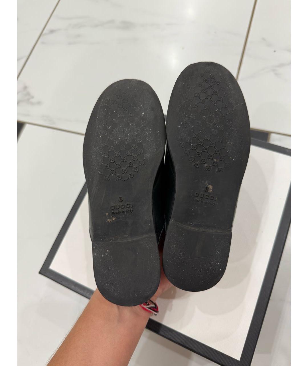 GUCCI Черные кожаные лоферы/мокасины, фото 6