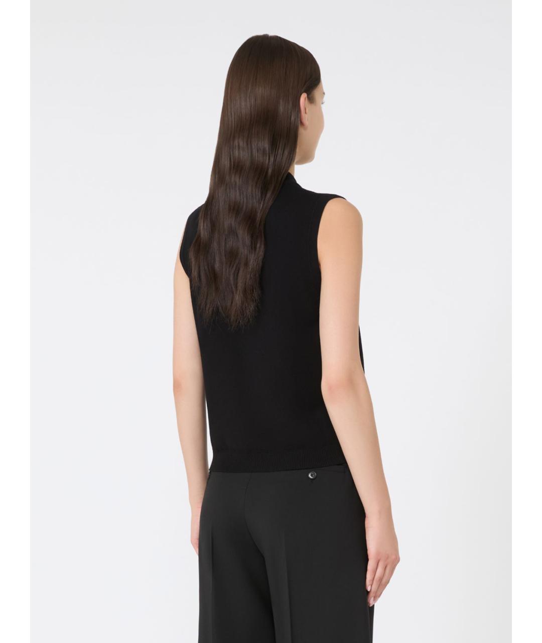 WEEKEND MAX MARA Черная вискозная блузы, фото 4