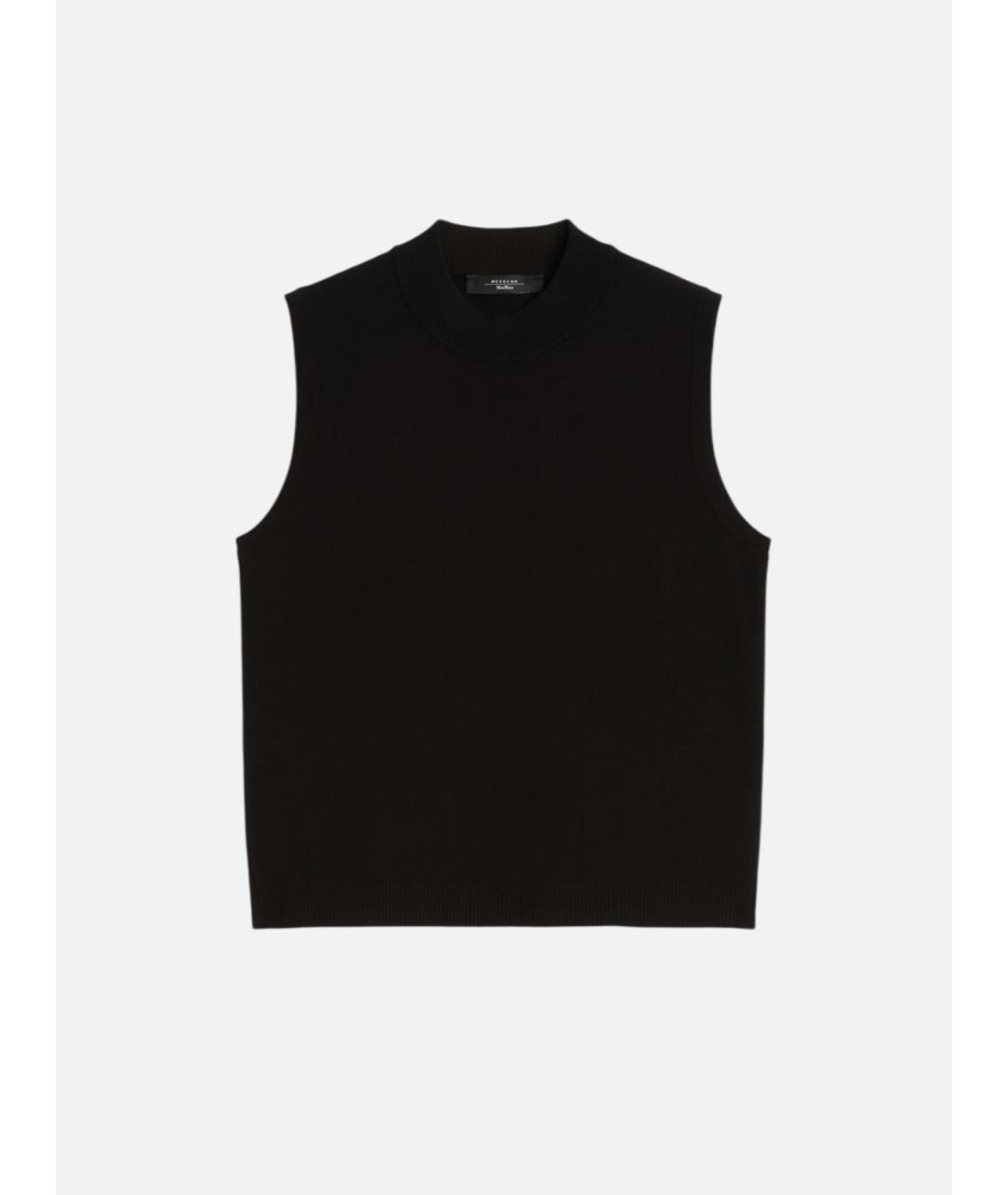 WEEKEND MAX MARA Черная вискозная блузы, фото 6