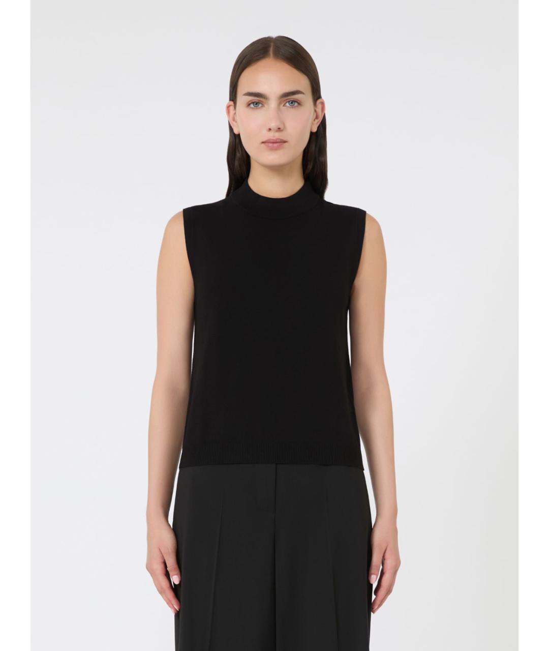 WEEKEND MAX MARA Черная вискозная блузы, фото 5