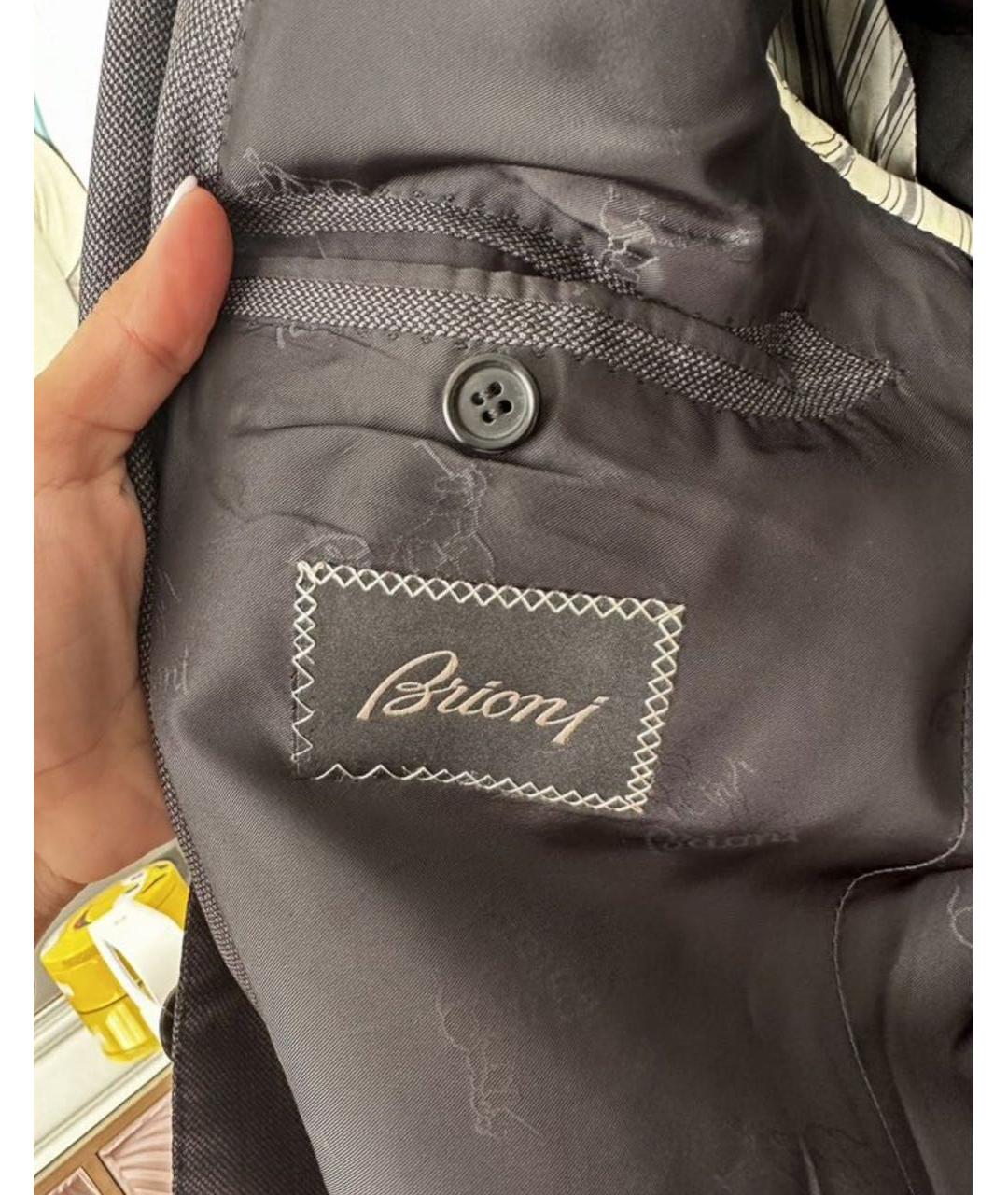 BRIONI Серебрянный кашемировый пиджак, фото 5