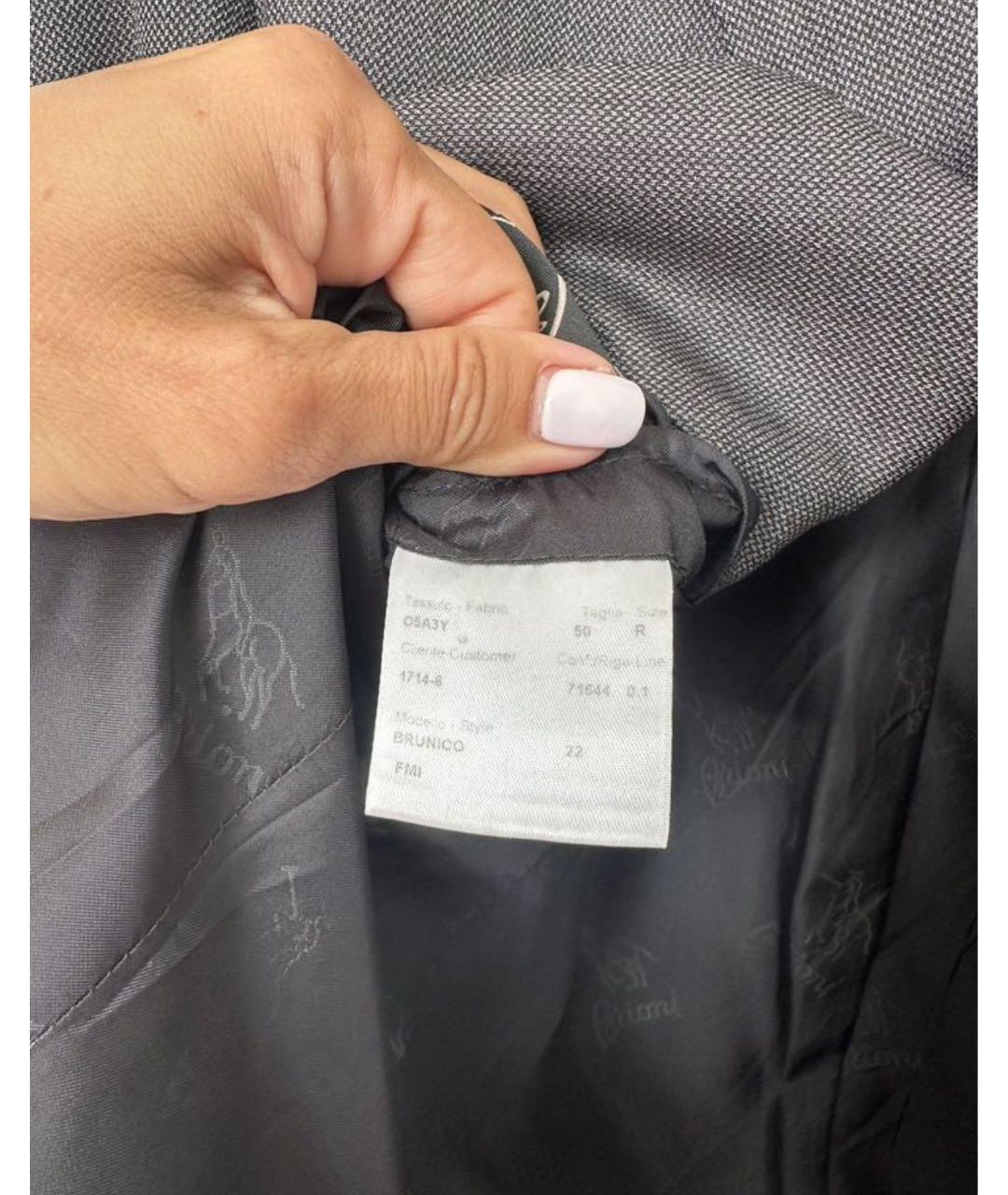 BRIONI Серебрянный кашемировый пиджак, фото 7