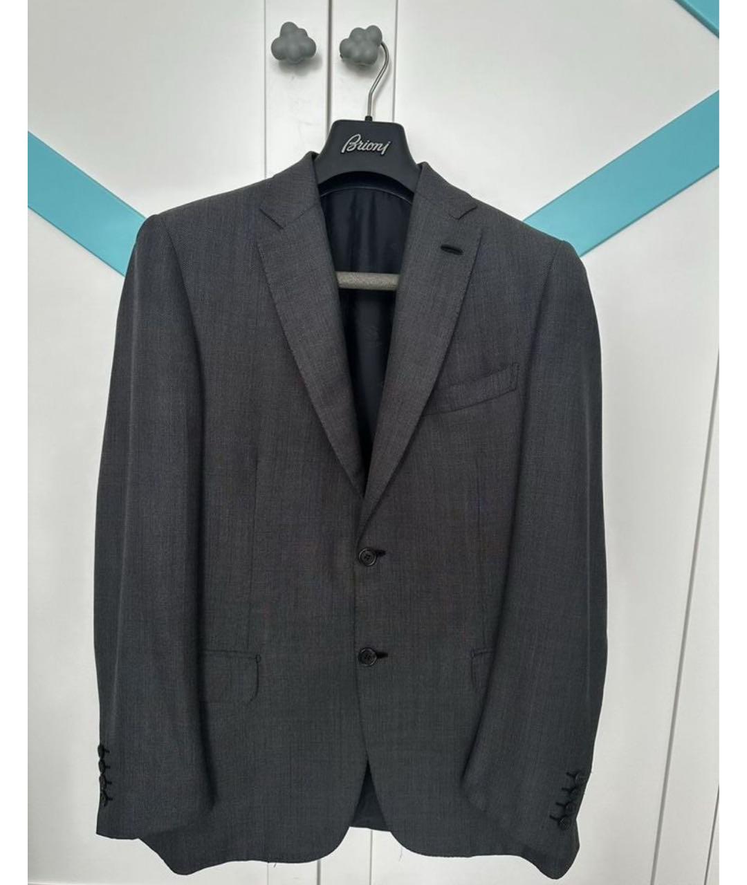 BRIONI Серебрянный кашемировый пиджак, фото 9