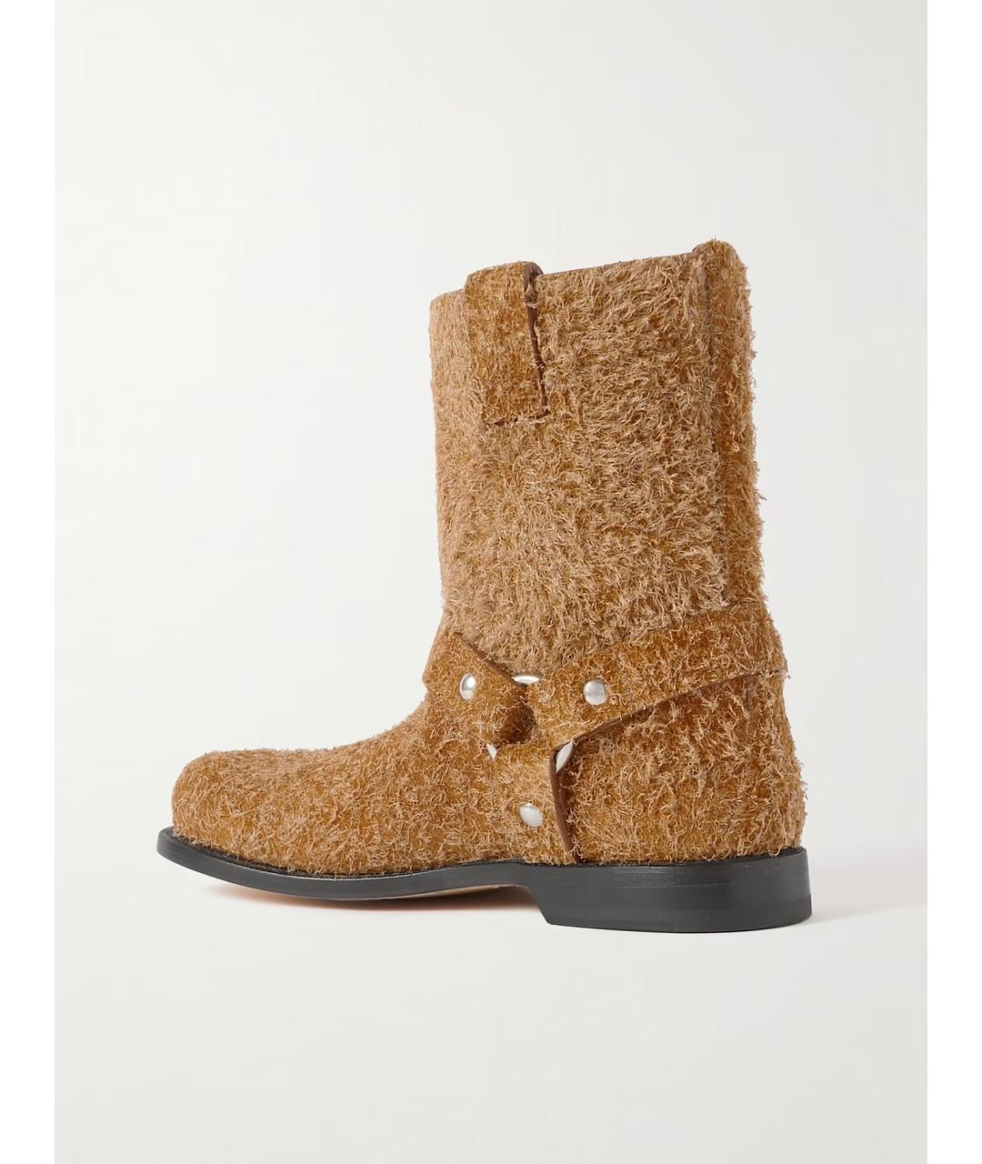 LOEWE Коричневые замшевые полусапоги, фото 4