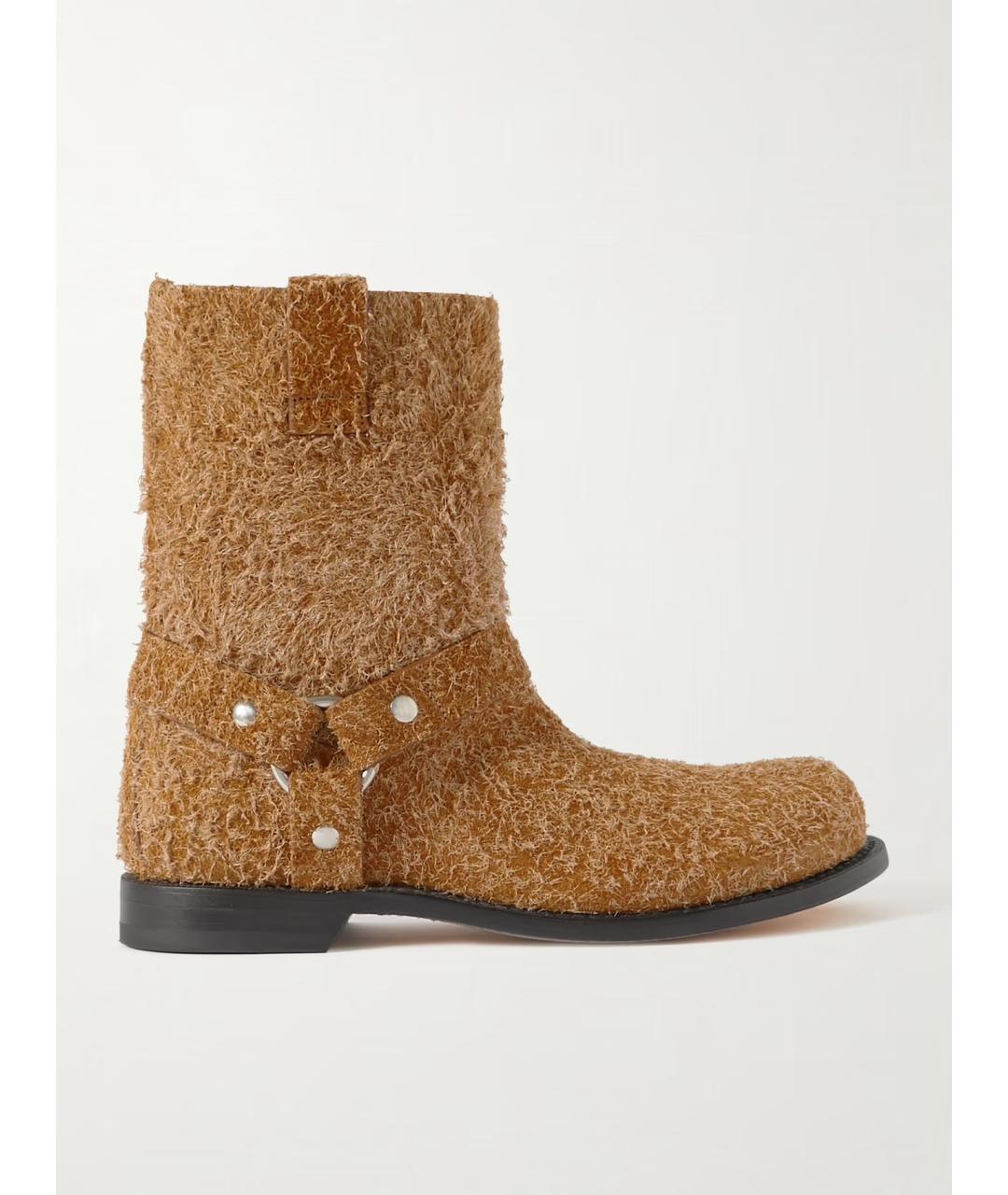 LOEWE Коричневые замшевые полусапоги, фото 5