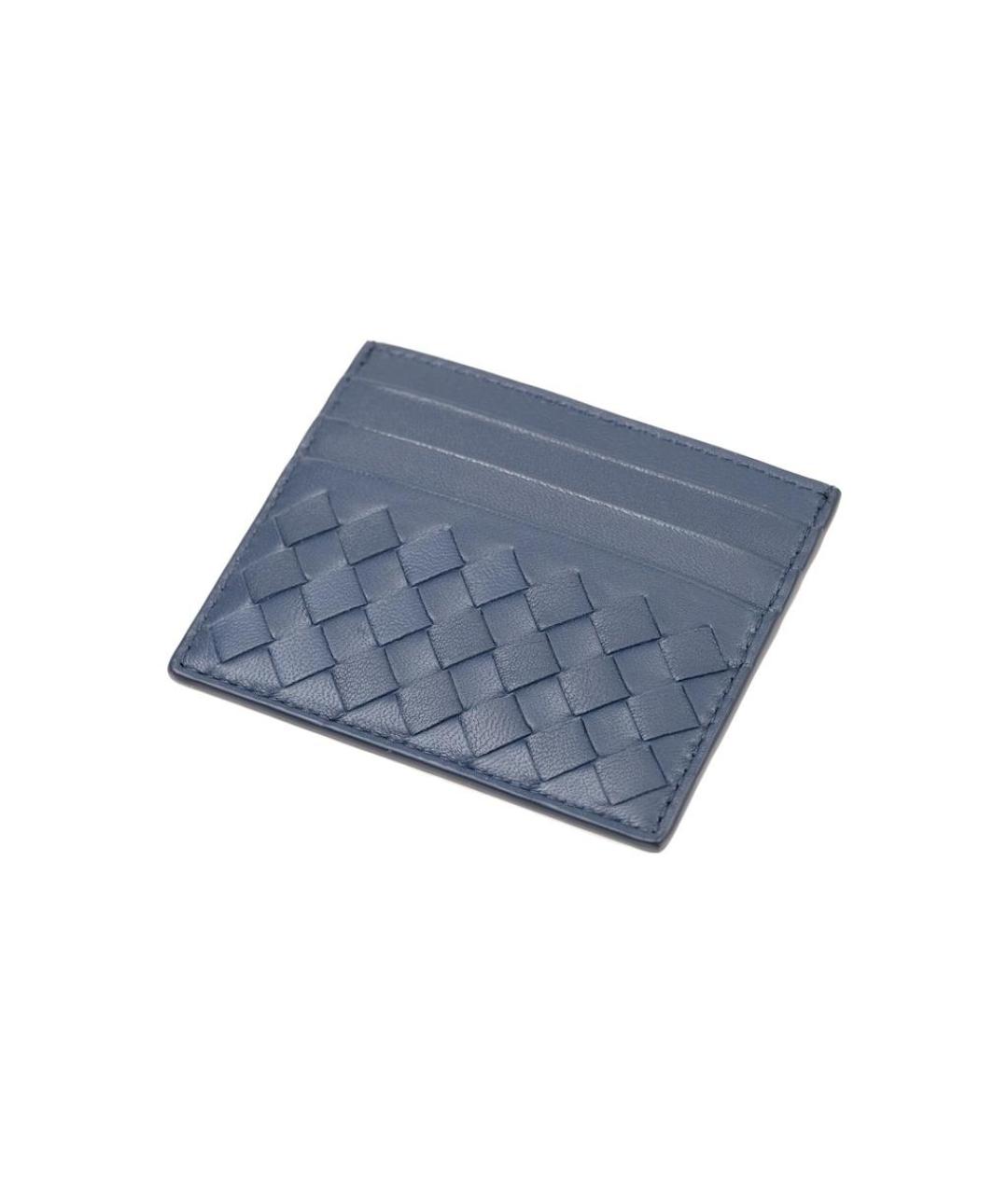 BOTTEGA VENETA Синий кожаный кардхолдер, фото 4