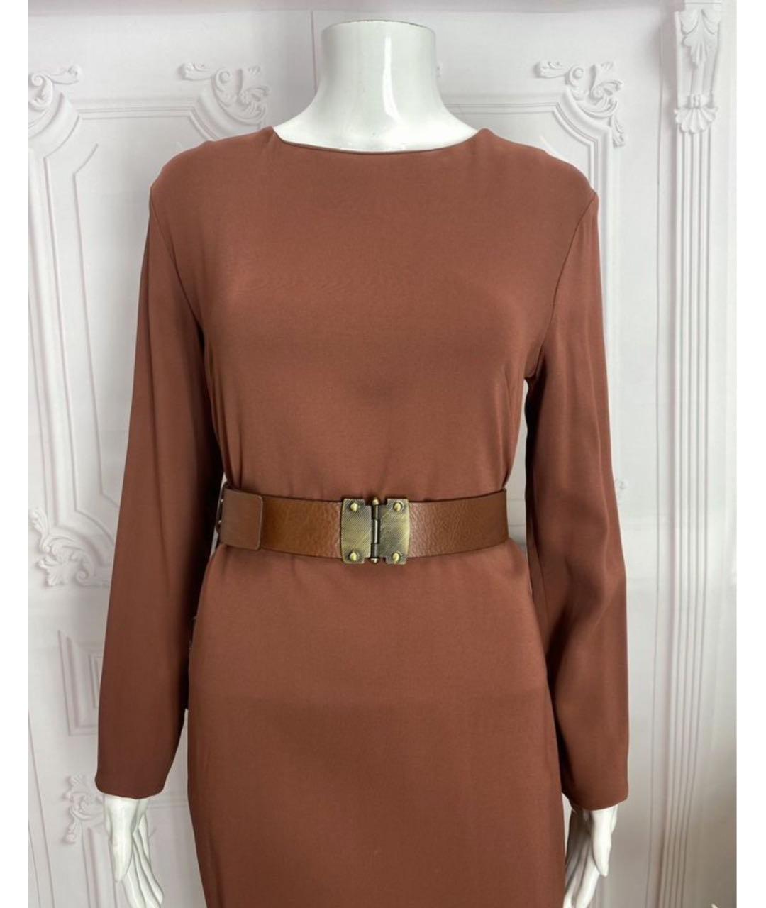 JO NO FUI Коричневый кожаный ремень, фото 5