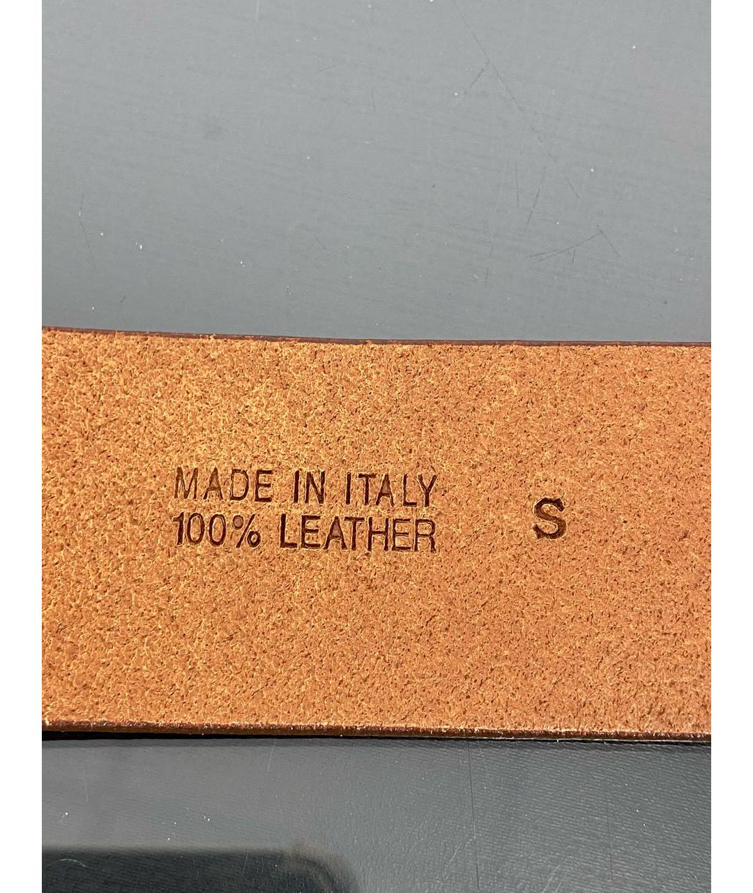 JO NO FUI Коричневый кожаный ремень, фото 3