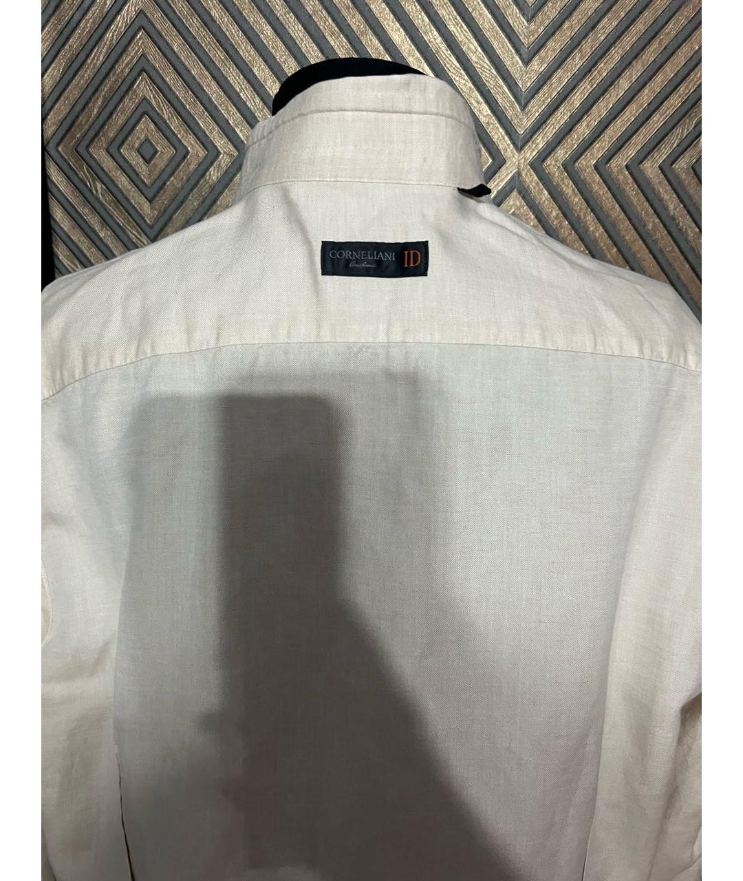 CORNELIANI Бежевая хлопковая кэжуал рубашка, фото 3