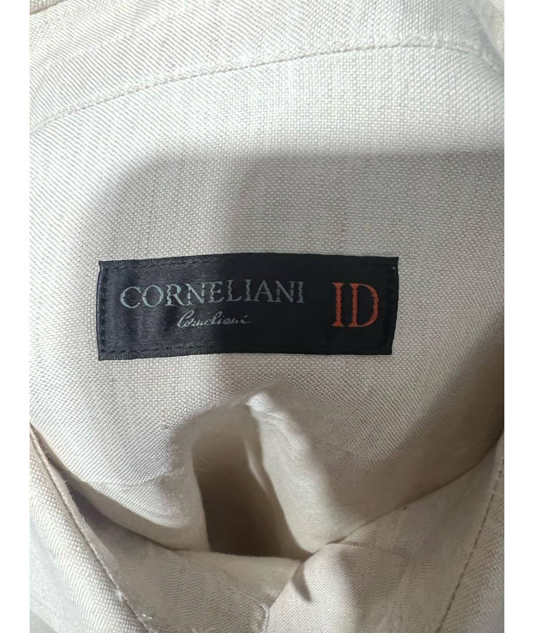 CORNELIANI Бежевая хлопковая кэжуал рубашка, фото 7