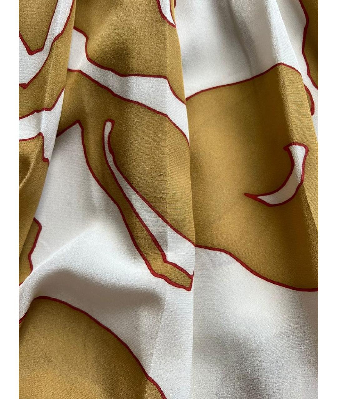 LORO PIANA Бежевая шелковая юбка миди, фото 8