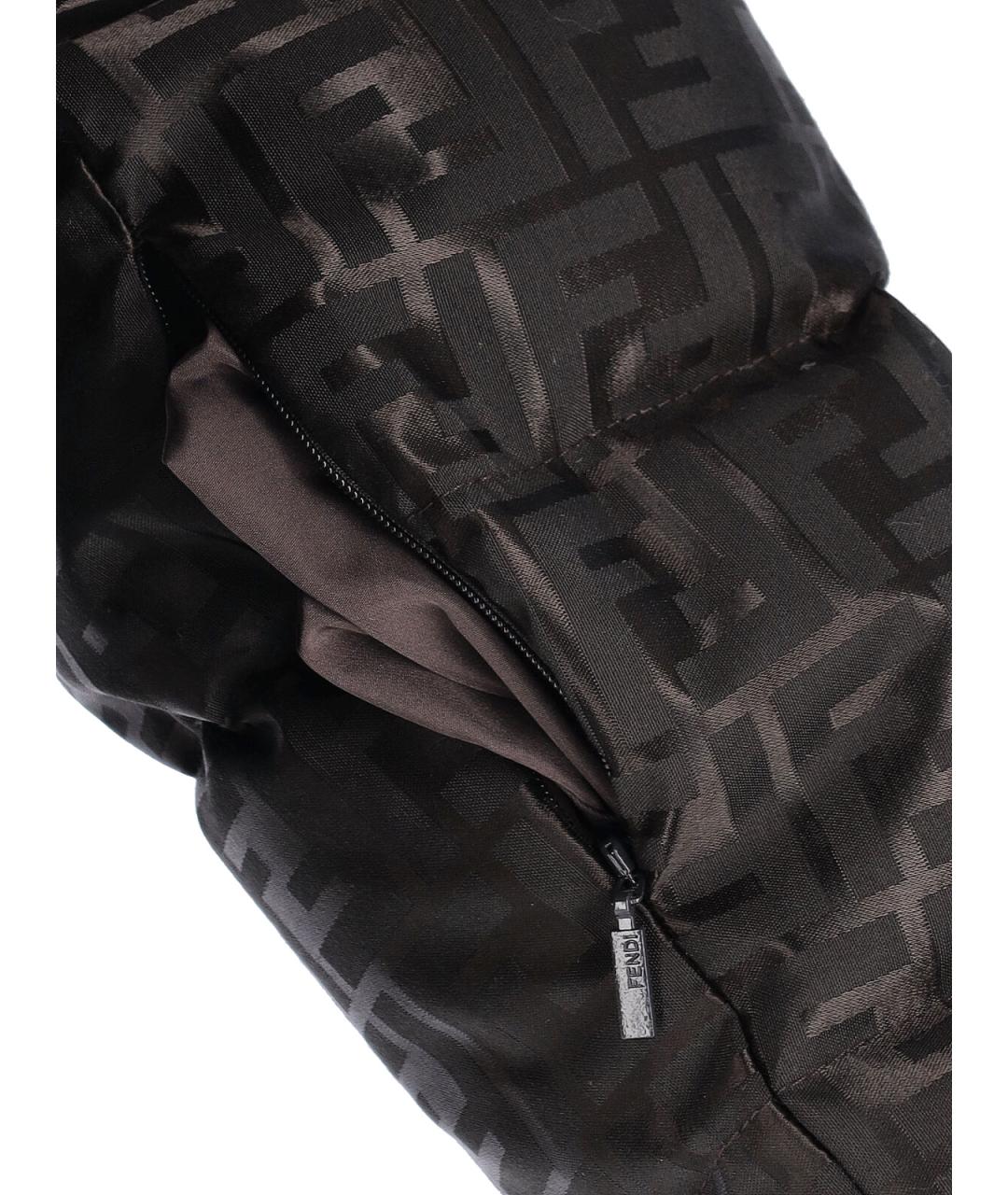 FENDI Коричневая полиамидовая куртка, фото 3