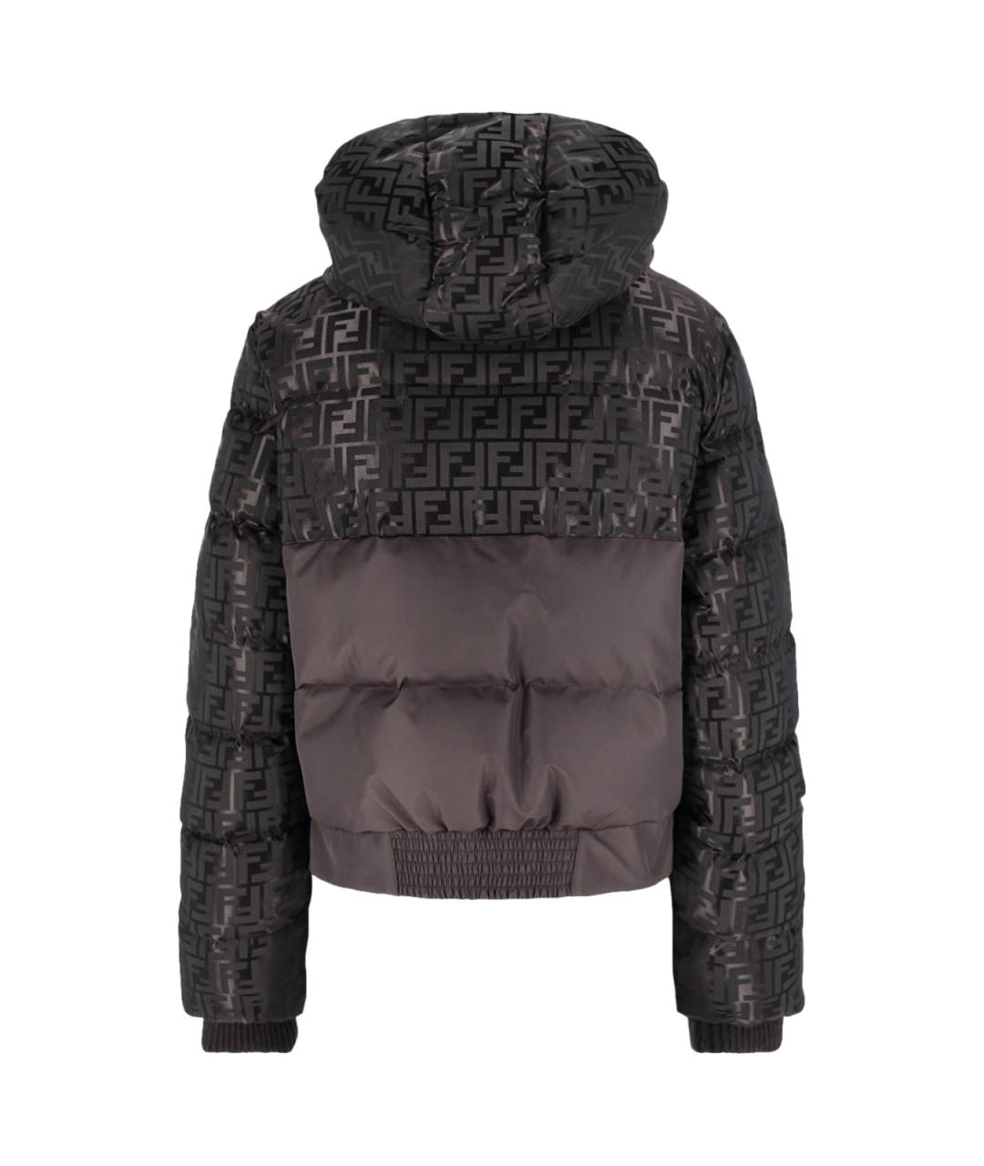FENDI Коричневая полиамидовая куртка, фото 2