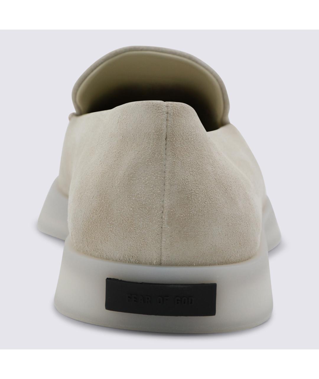 FEAR OF GOD Бежевые кожаные лоферы, фото 4