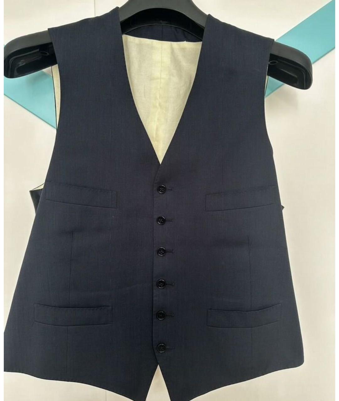 RALPH LAUREN Темно-синий шерстяной жилет, фото 7