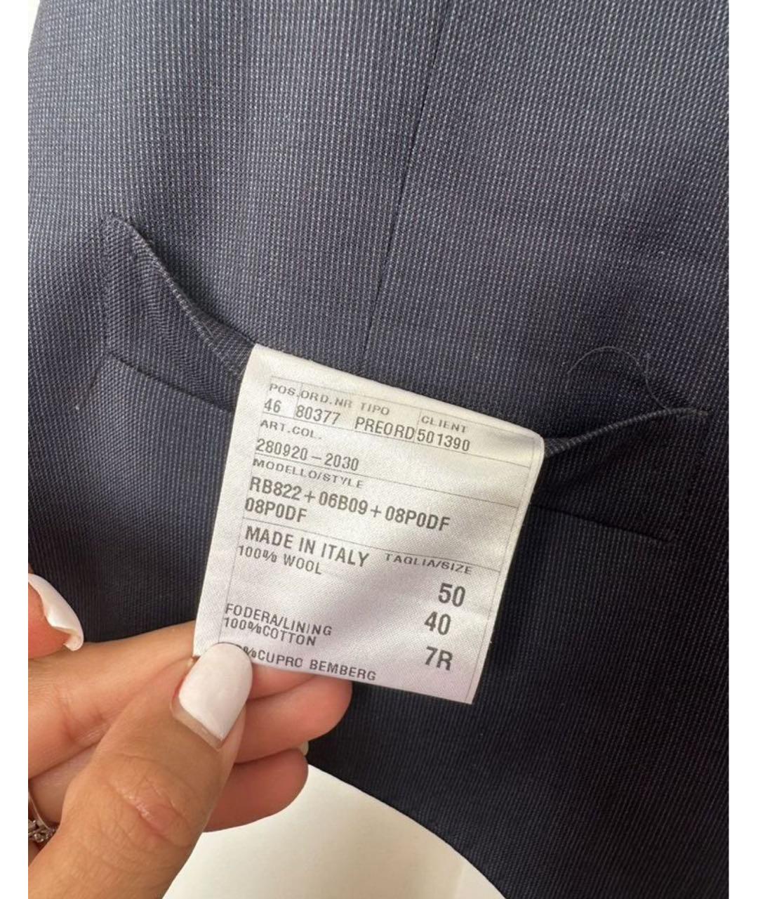 RALPH LAUREN Темно-синий шерстяной жилет, фото 4