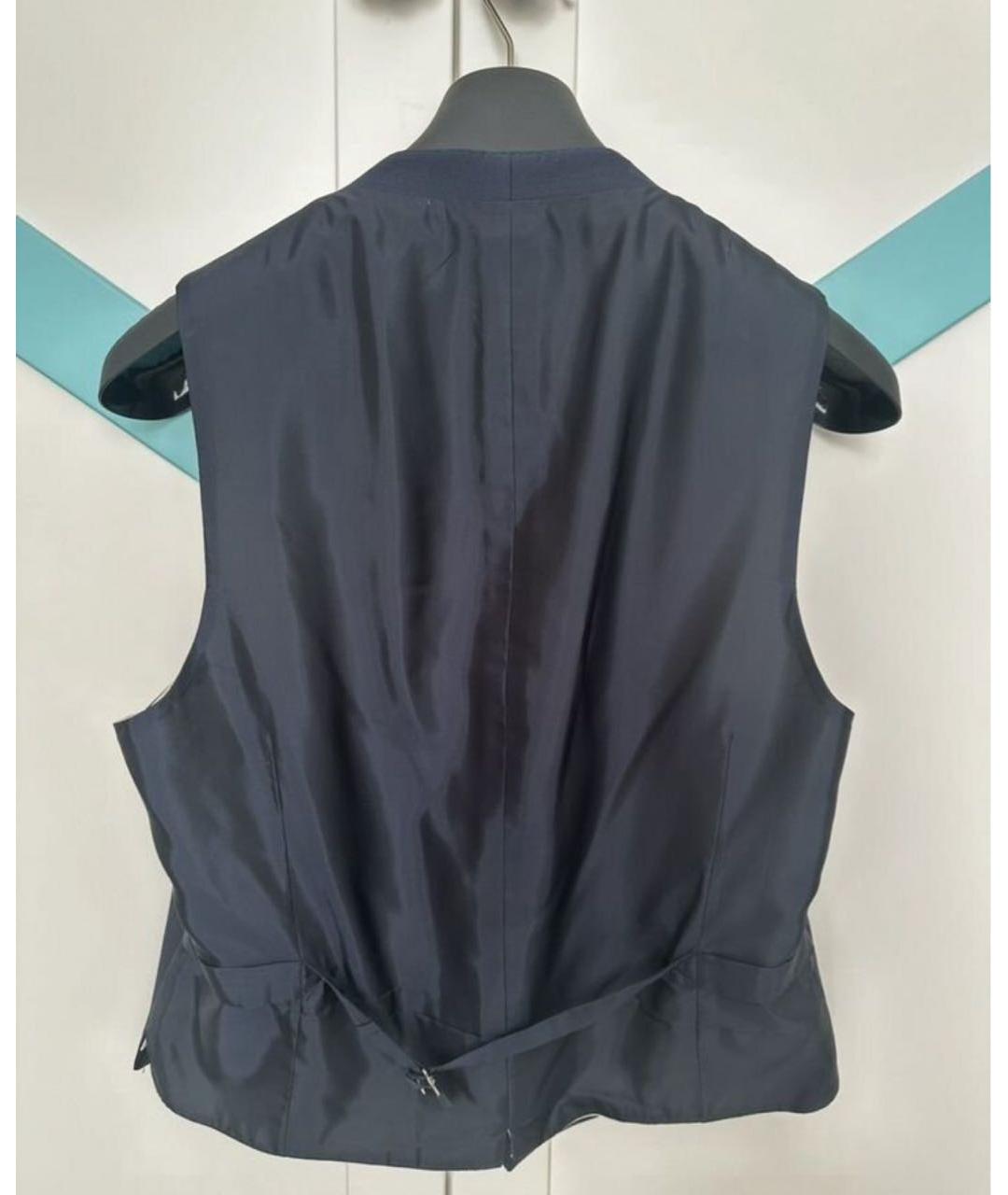 RALPH LAUREN Темно-синий шерстяной жилет, фото 2