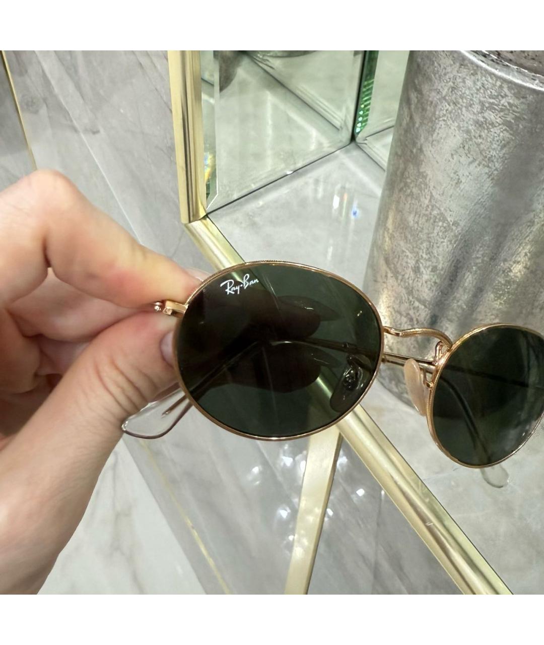 RAY BAN Металлические солнцезащитные очки, фото 4