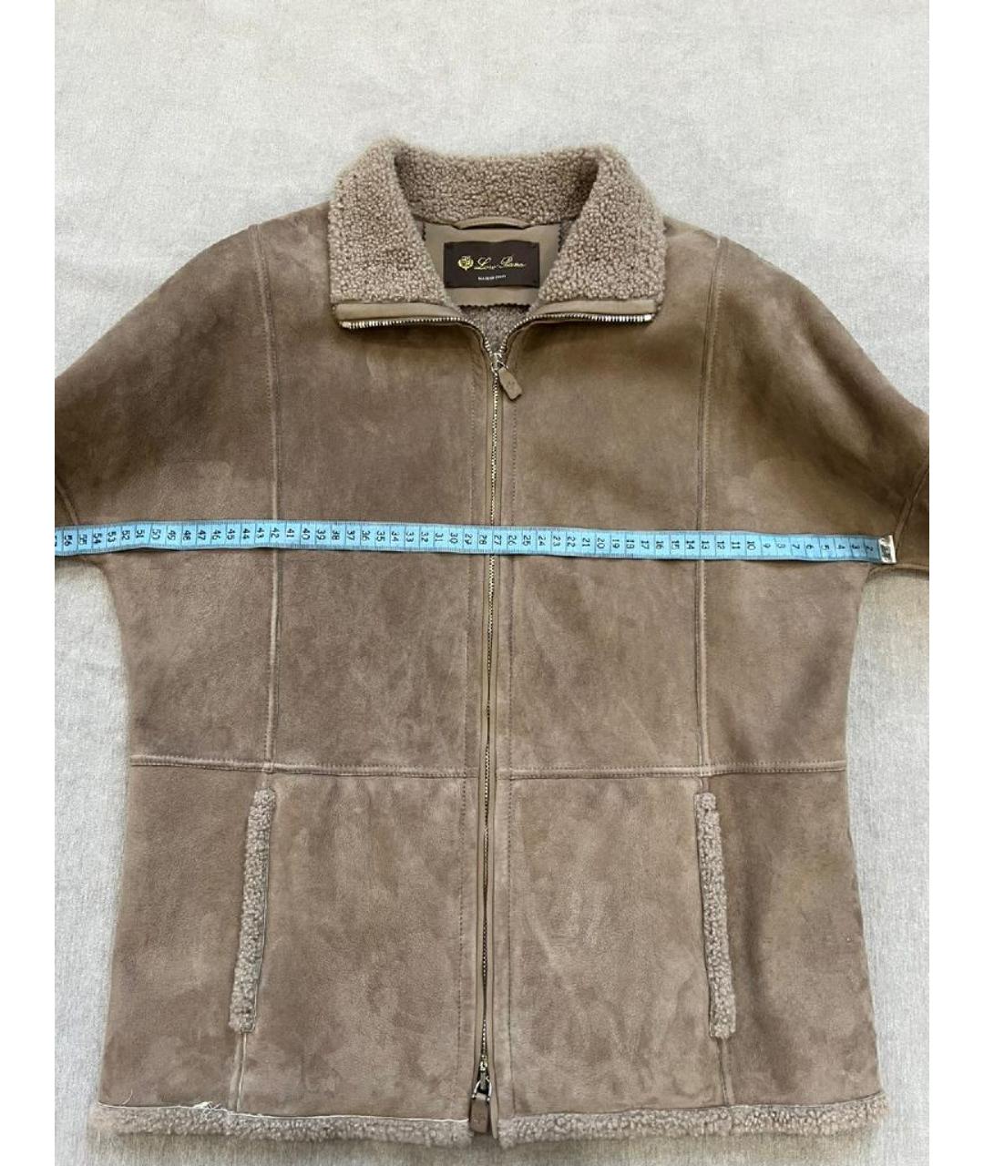 LORO PIANA Бежевая меховая дубленка, фото 7