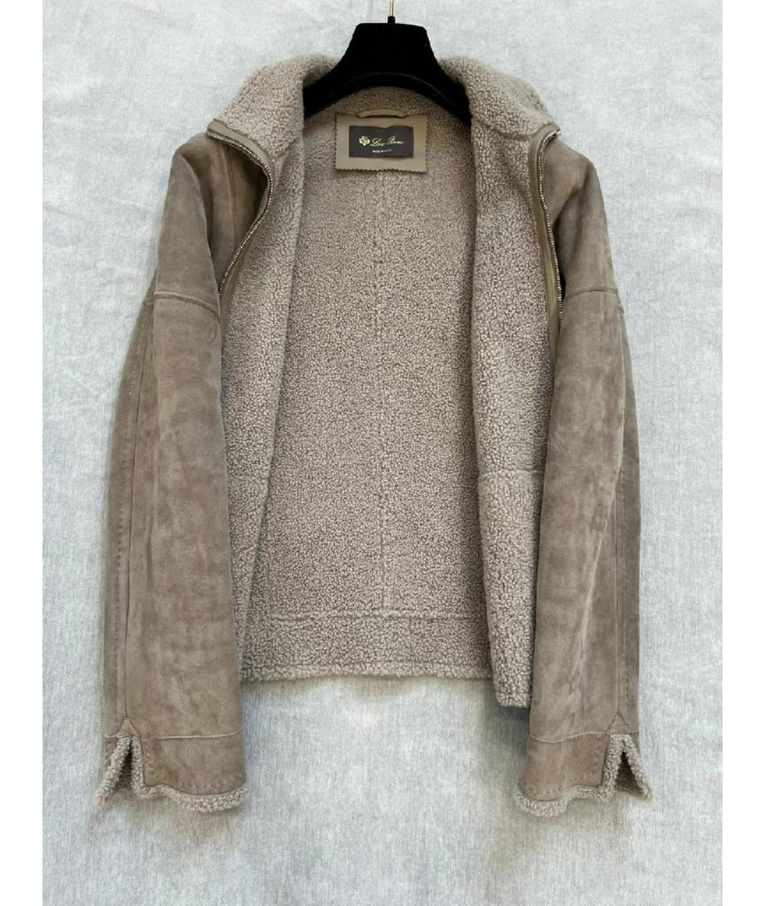 LORO PIANA Бежевая меховая дубленка, фото 3