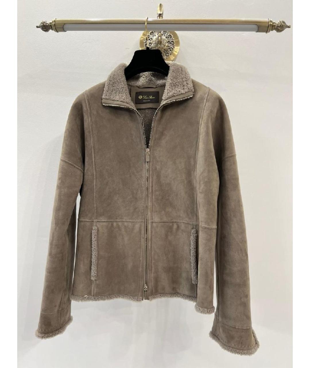 LORO PIANA Бежевая меховая дубленка, фото 9