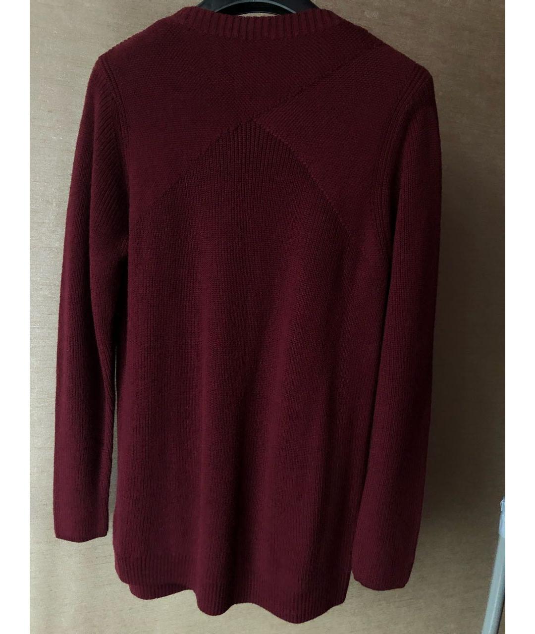 DIESEL Бордовый шерстяной джемпер / свитер, фото 2