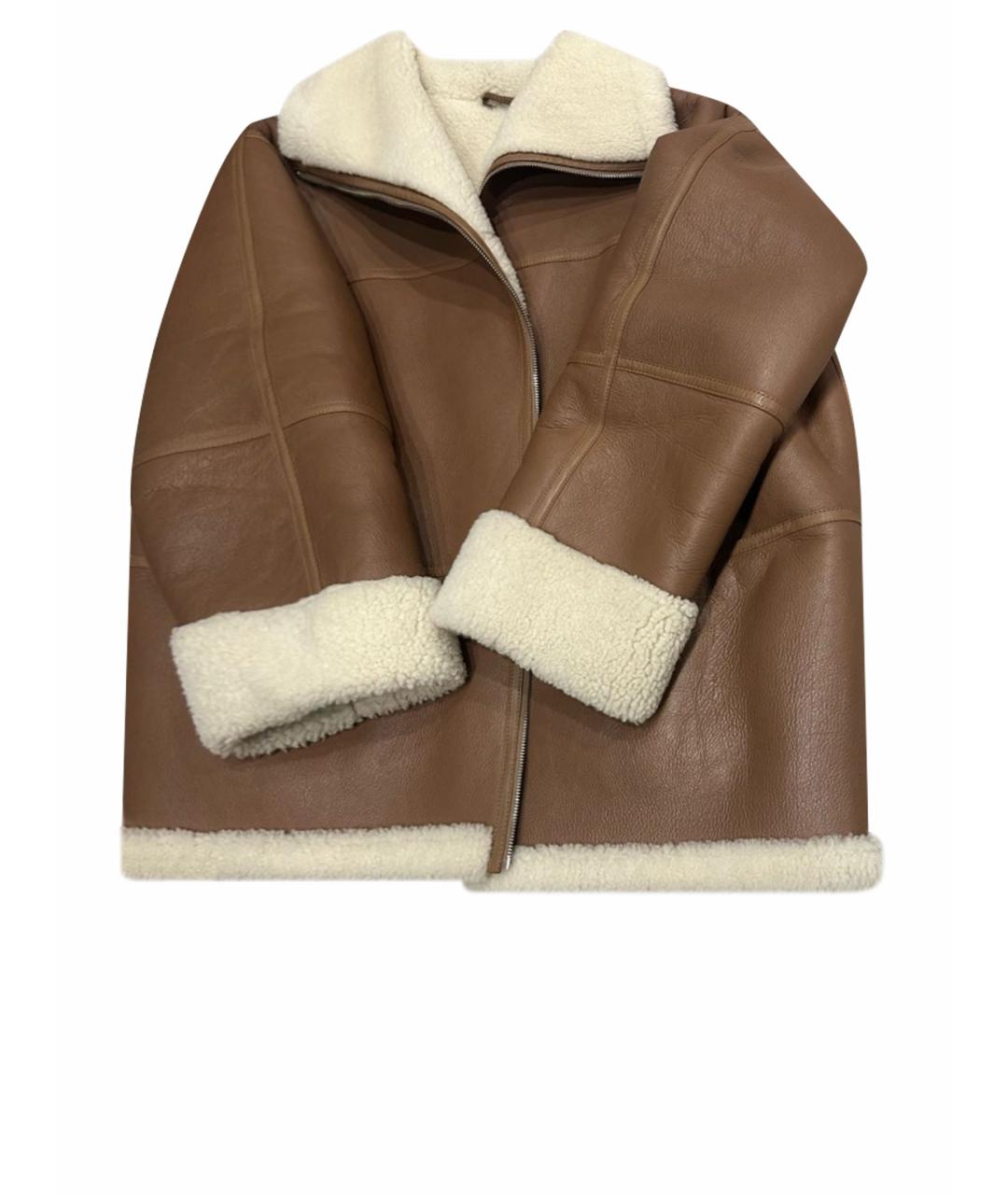 TOTEME Коричневая кожаная дубленка, фото 1