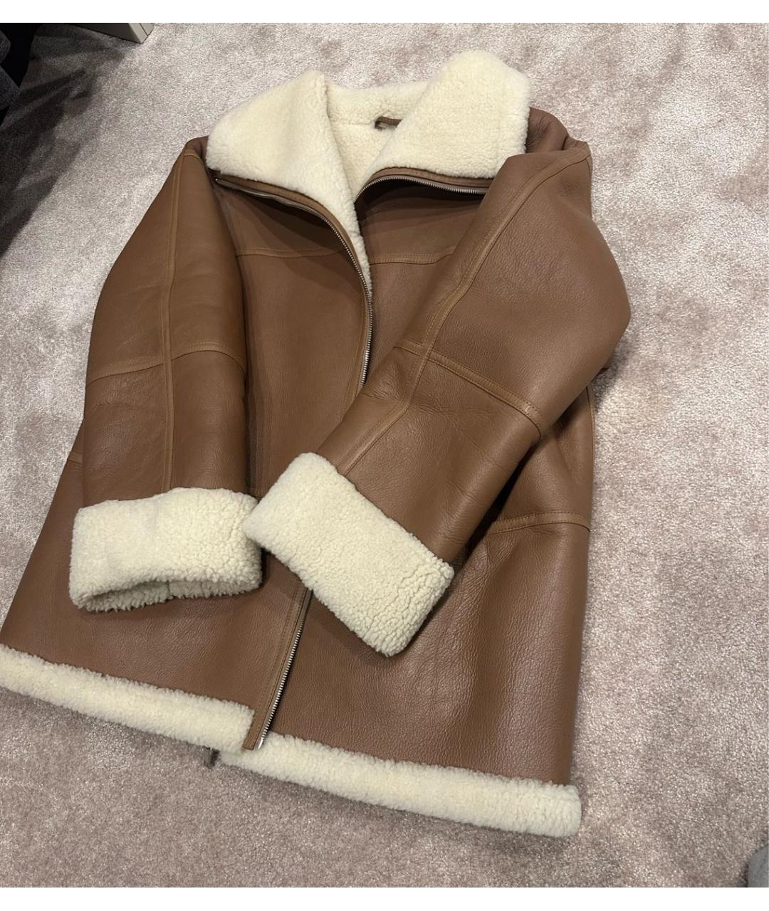 TOTEME Коричневая кожаная дубленка, фото 8