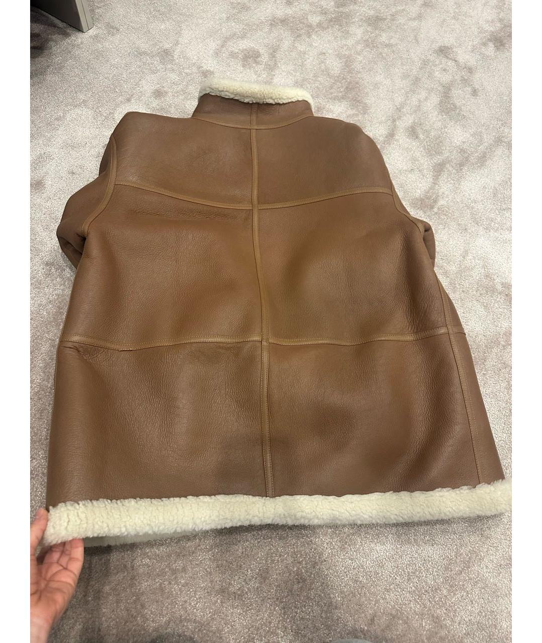 TOTEME Коричневая кожаная дубленка, фото 2