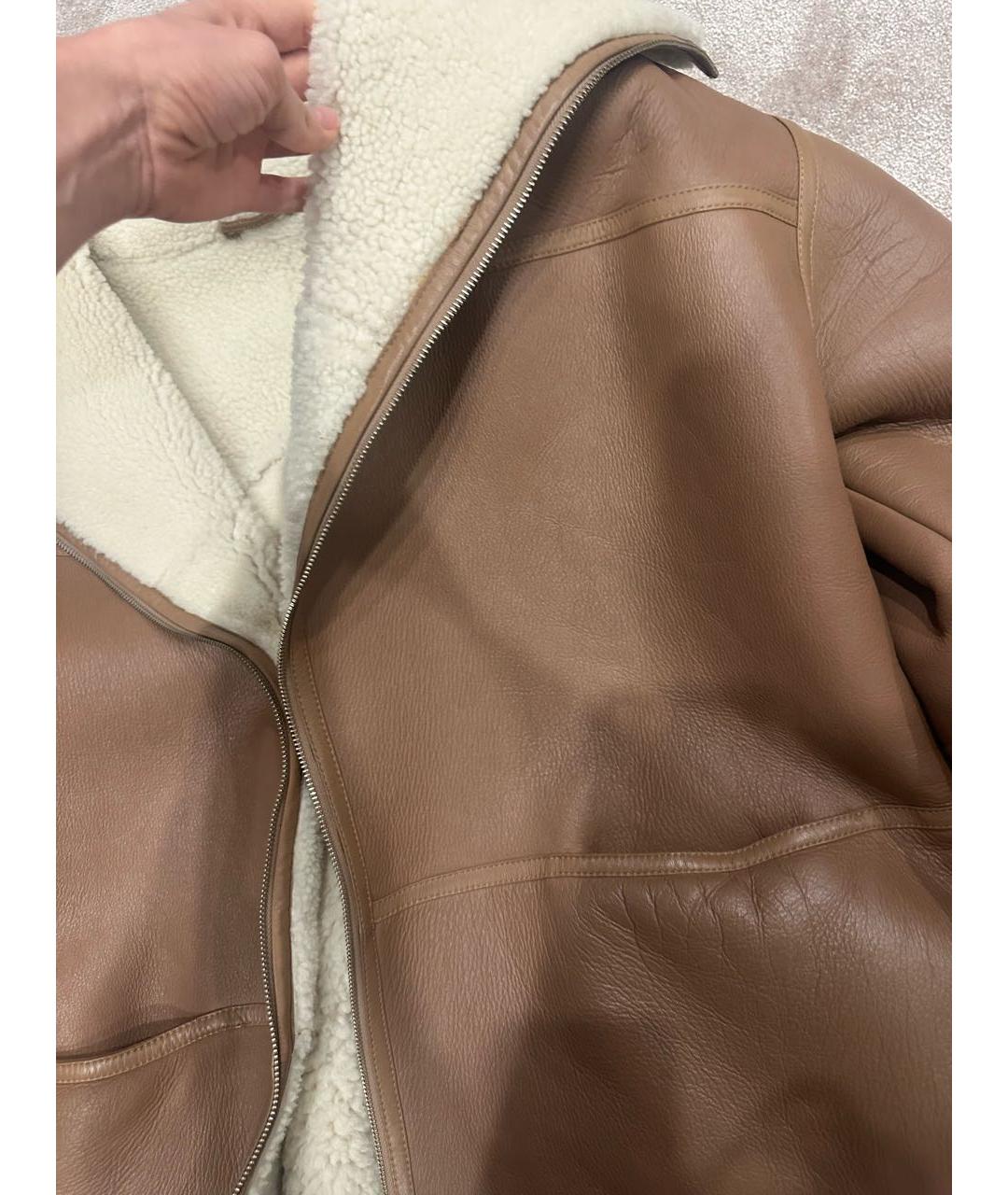TOTEME Коричневая кожаная дубленка, фото 5